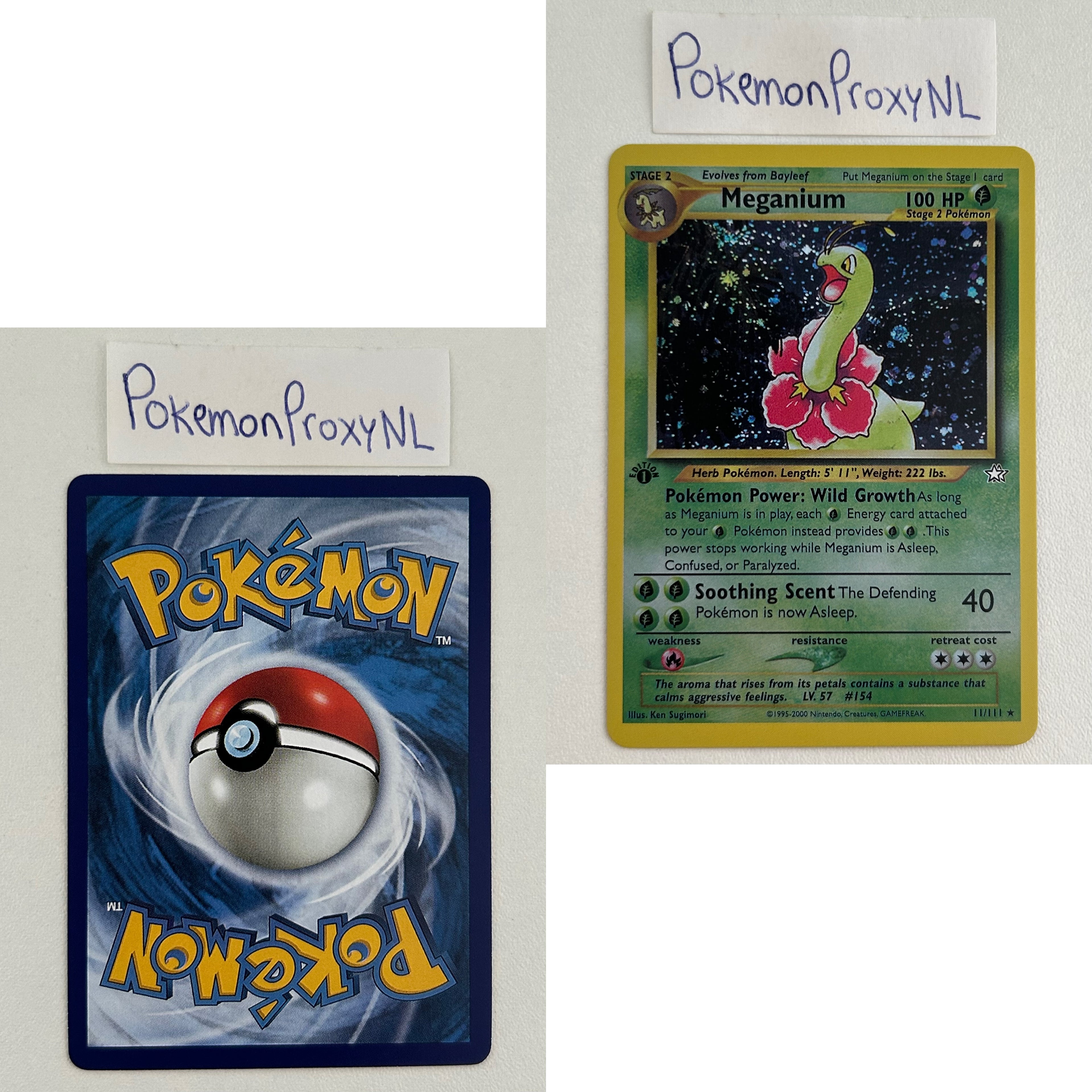 Neo Genesis Set (first edition) (N1) / 1/111 - 111/111 / 2000 / PROXY Pokémon TCG card(s)