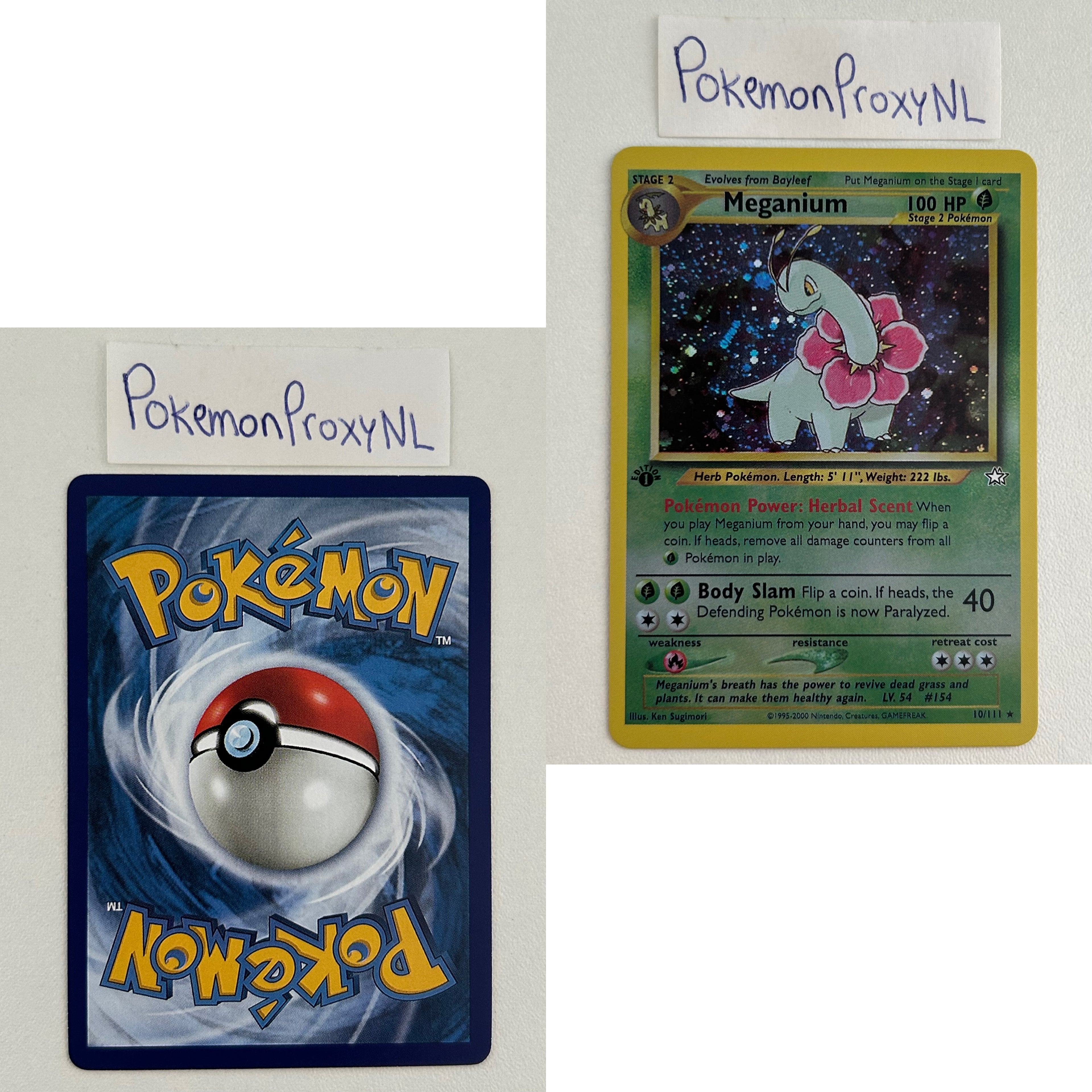 Neo Genesis Set (first edition) (N1) / 1/111 - 111/111 / 2000 / PROXY Pokémon TCG card(s)