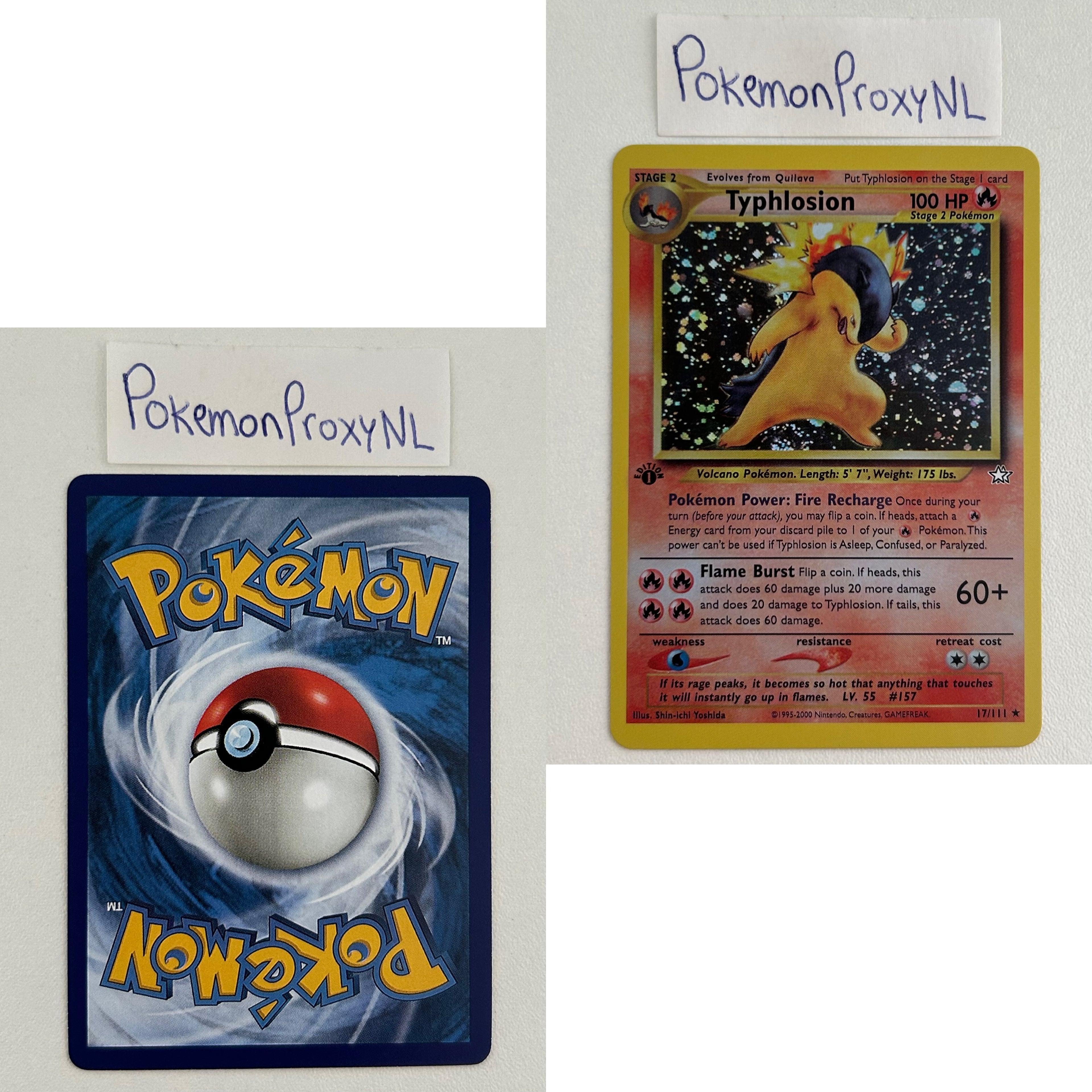 Neo Genesis Set (first edition) (N1) / 1/111 - 111/111 / 2000 / PROXY Pokémon TCG card(s)