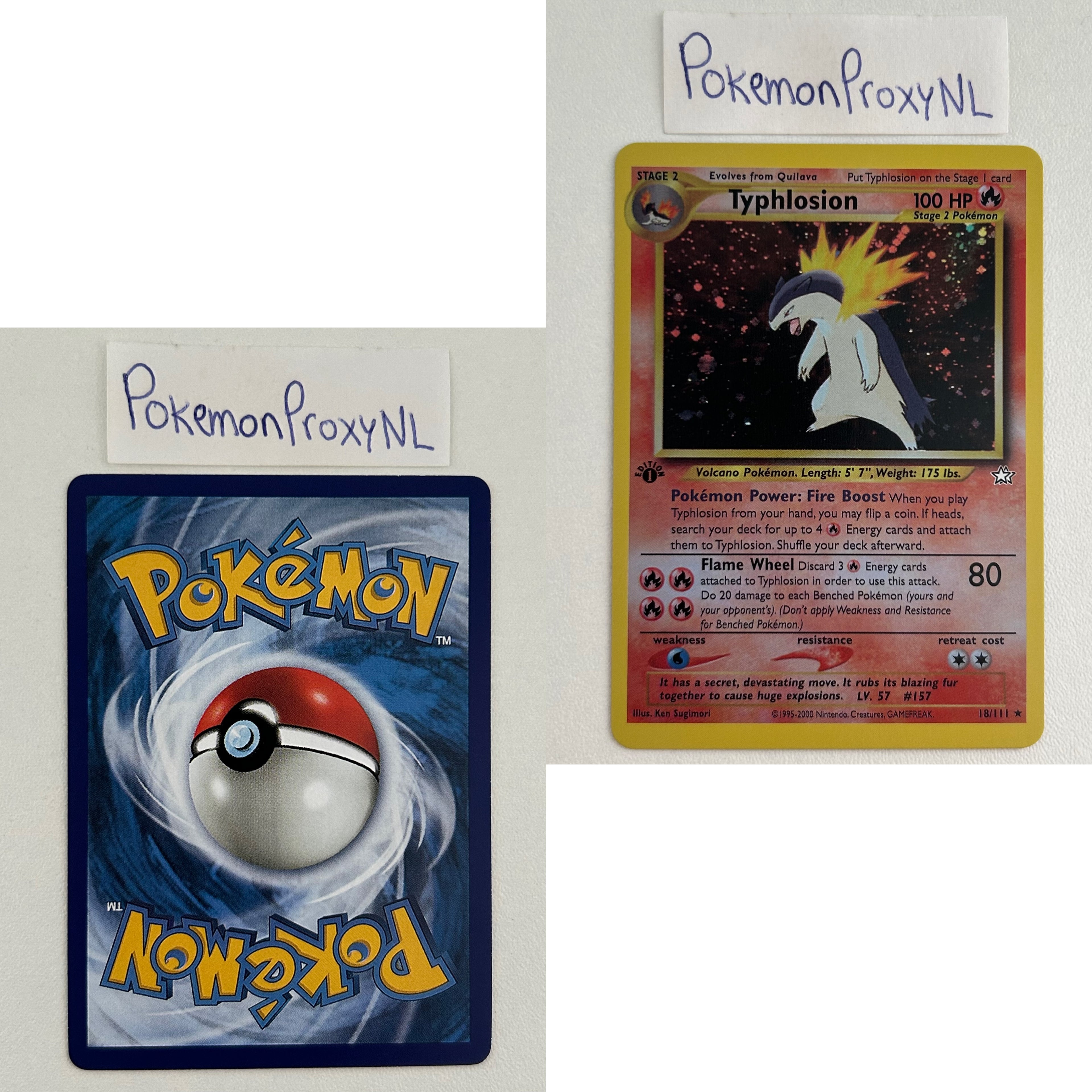 Neo Genesis Set (first edition) (N1) / 1/111 - 111/111 / 2000 / PROXY Pokémon TCG card(s)
