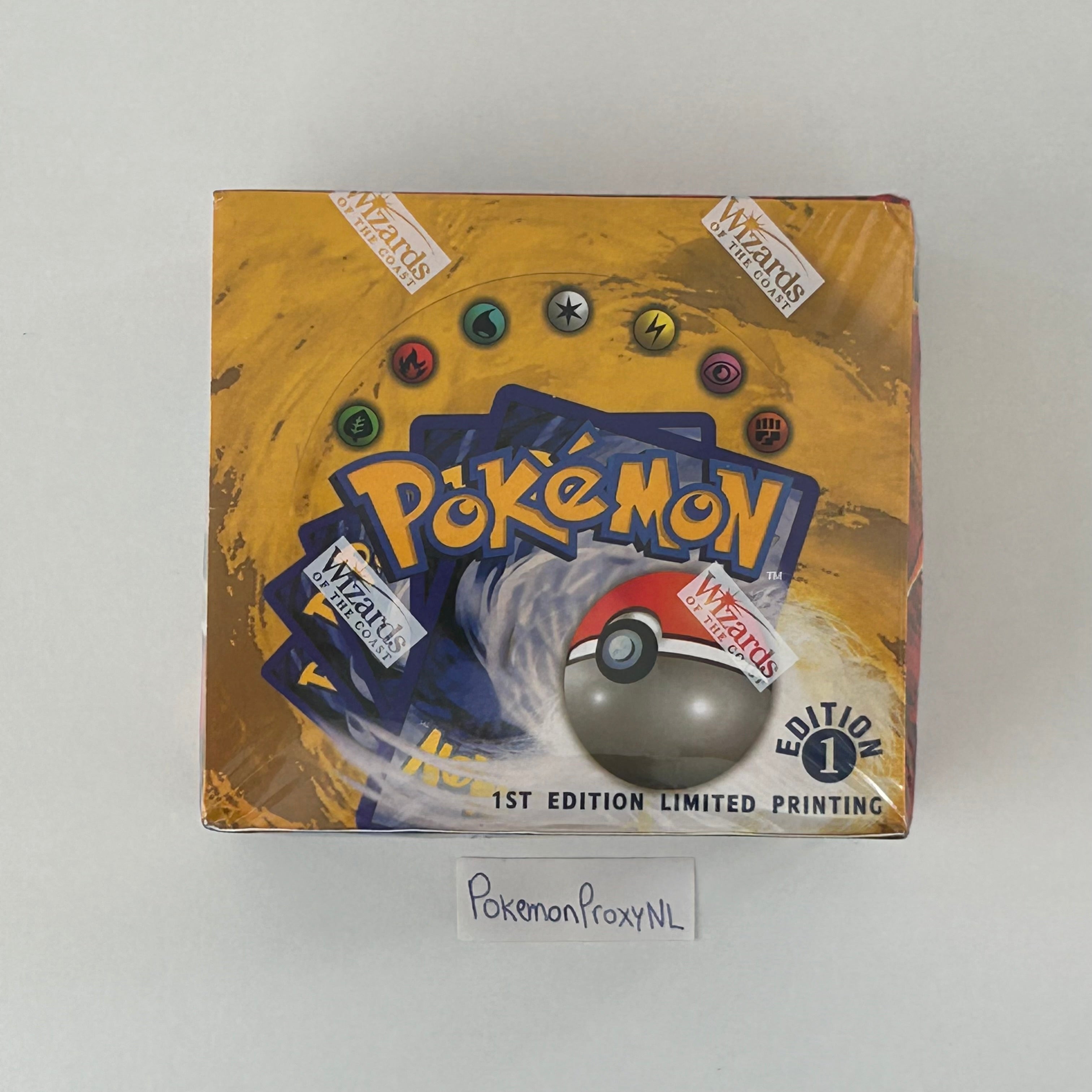 Boosterbox: Base Set Set (first edition + shadowless) (BS) / 1/102 - 102/102 / 1999 / PROXY Pokémon TCG card(s)