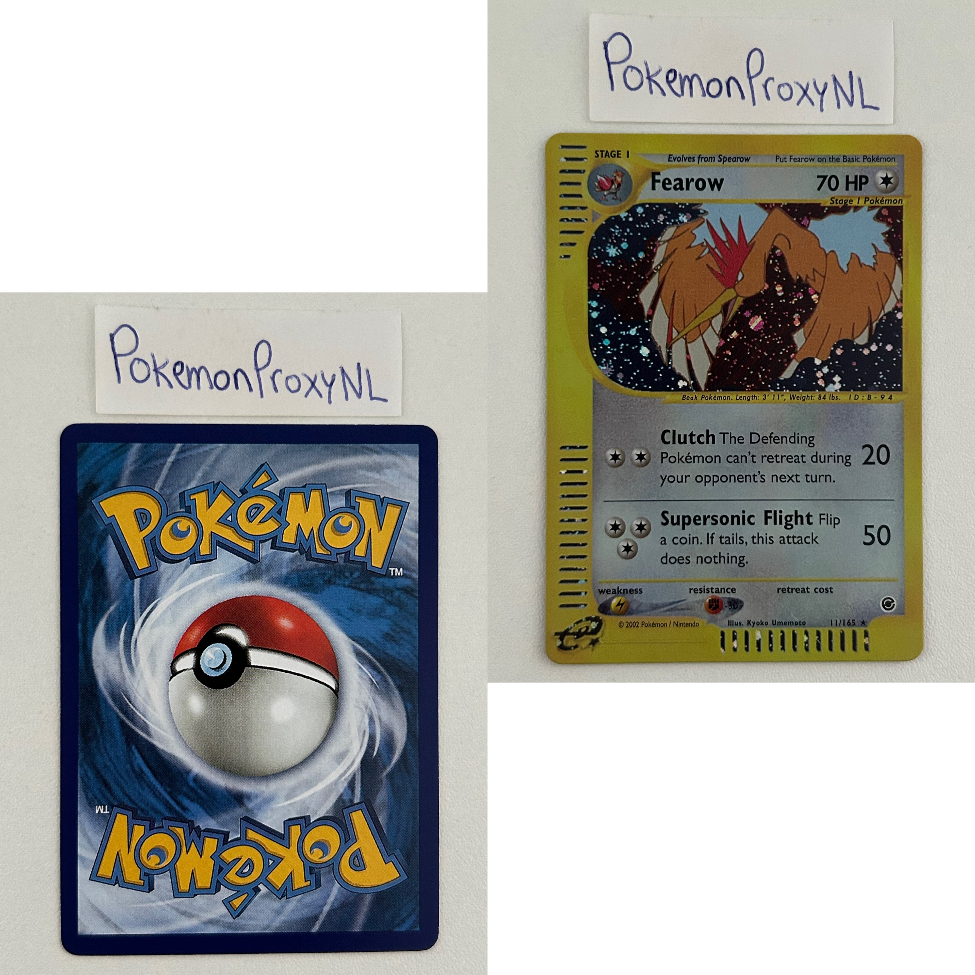 Expedition Set (EX) / 1/165 - 165/165 / 2002 / PROXY Pokémon TCG card(s)