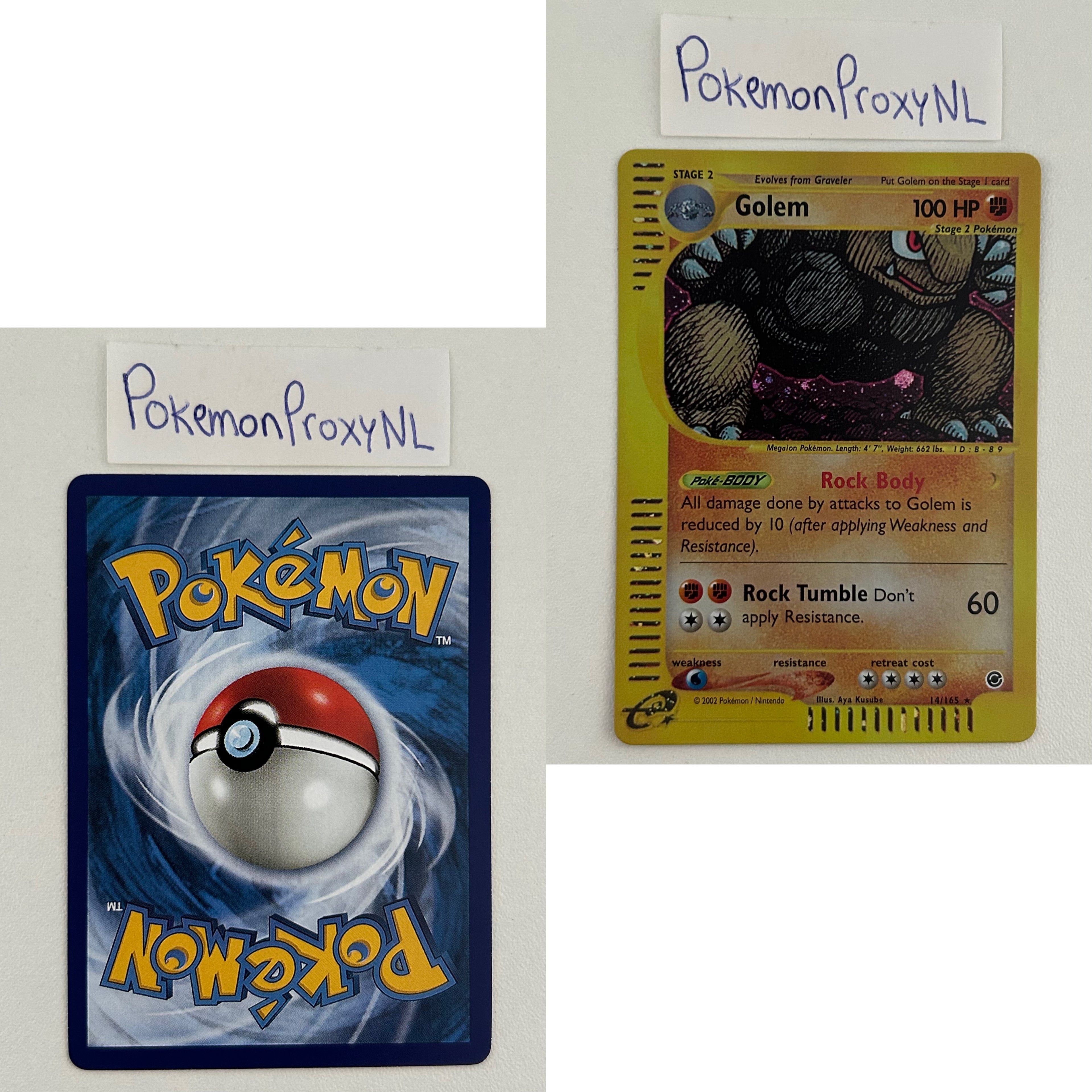 Expedition Set (EX) / 1/165 - 165/165 / 2002 / PROXY Pokémon TCG card(s)