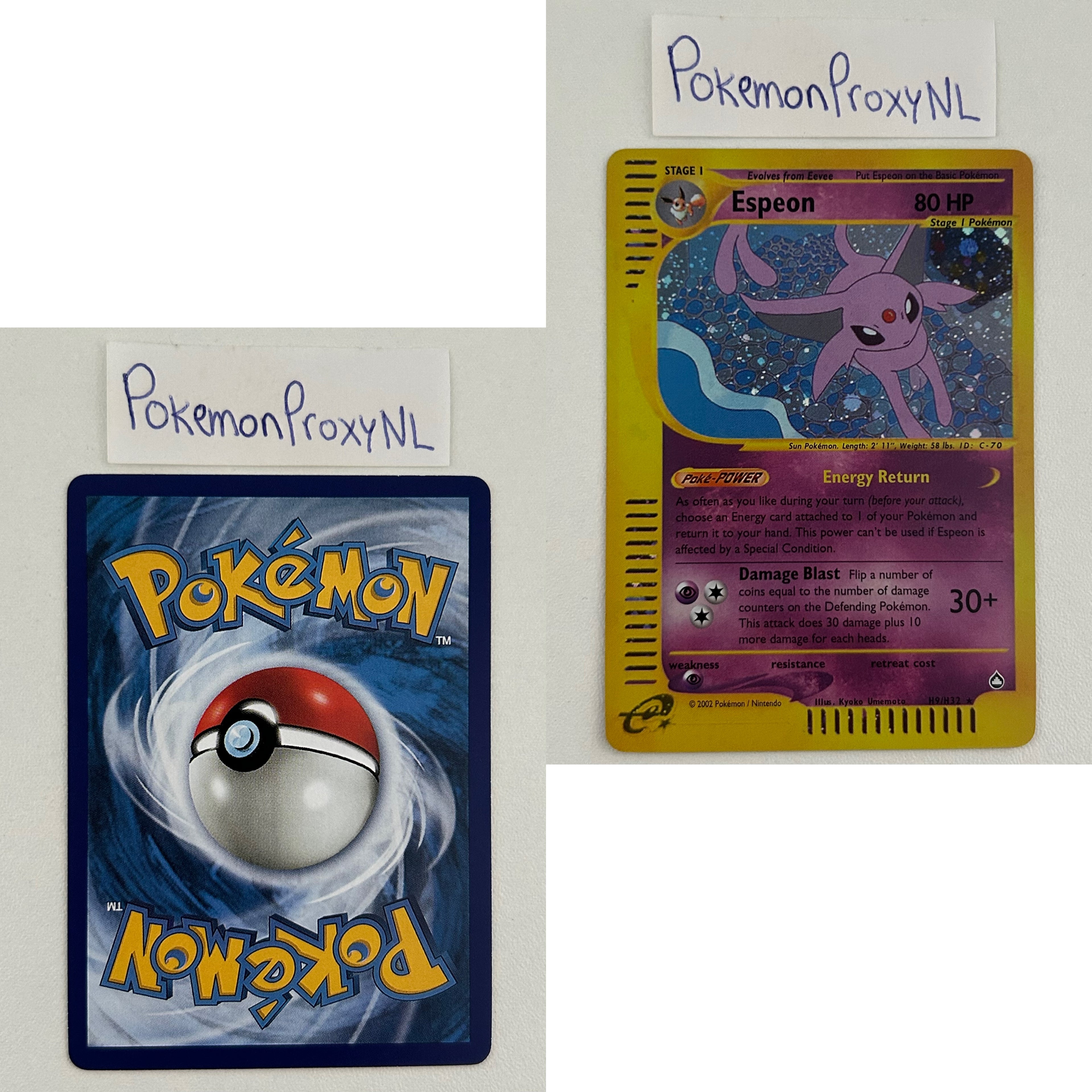 Aquapolis Set (AQ) / H1/147 - 150/147 / 2003 / PROXY Pokémon TCG card(s)