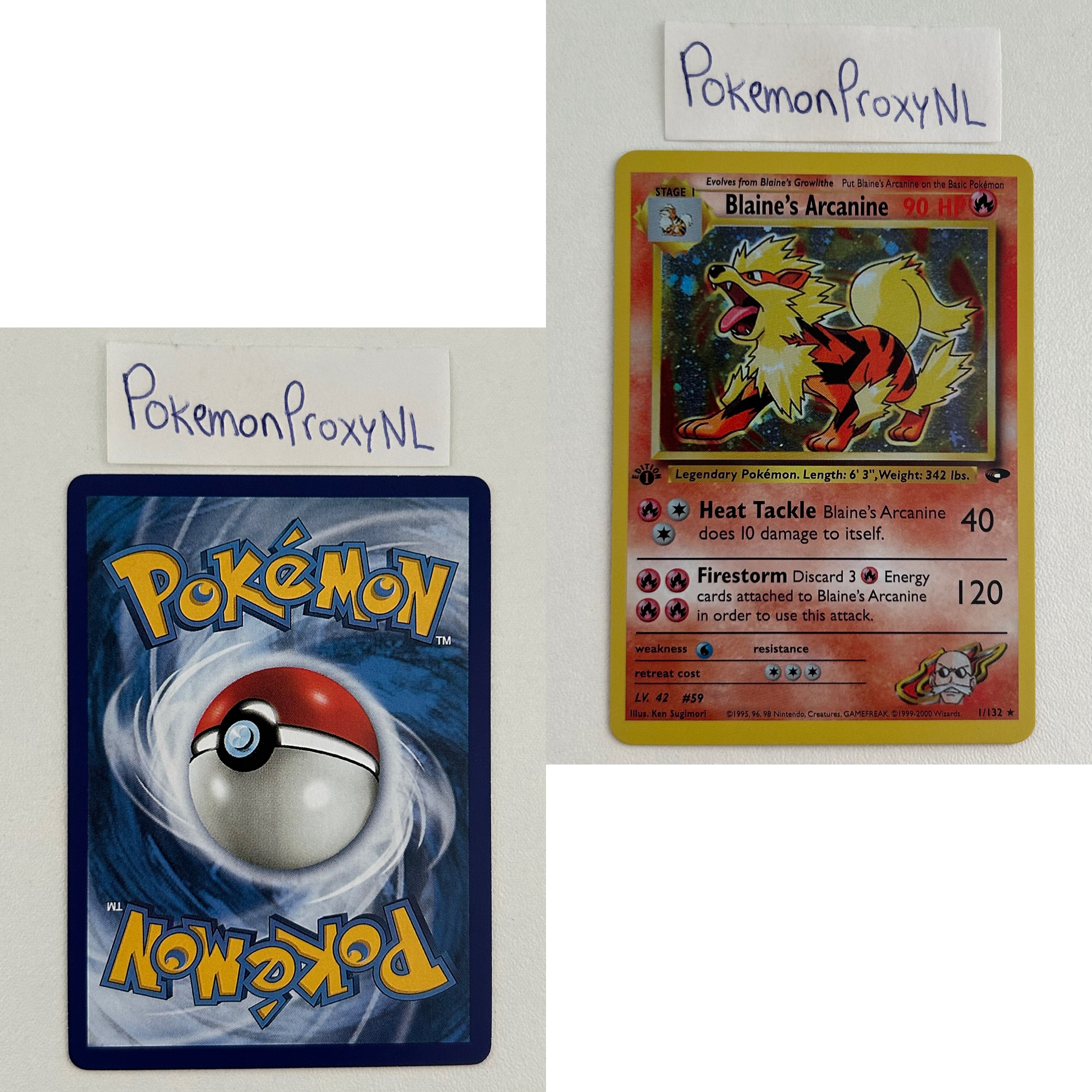 Gym Challenge Set (first edition) (G2) / 1/132 - 132/132 / 1999 / PROXY Pokémon TCG card(s)