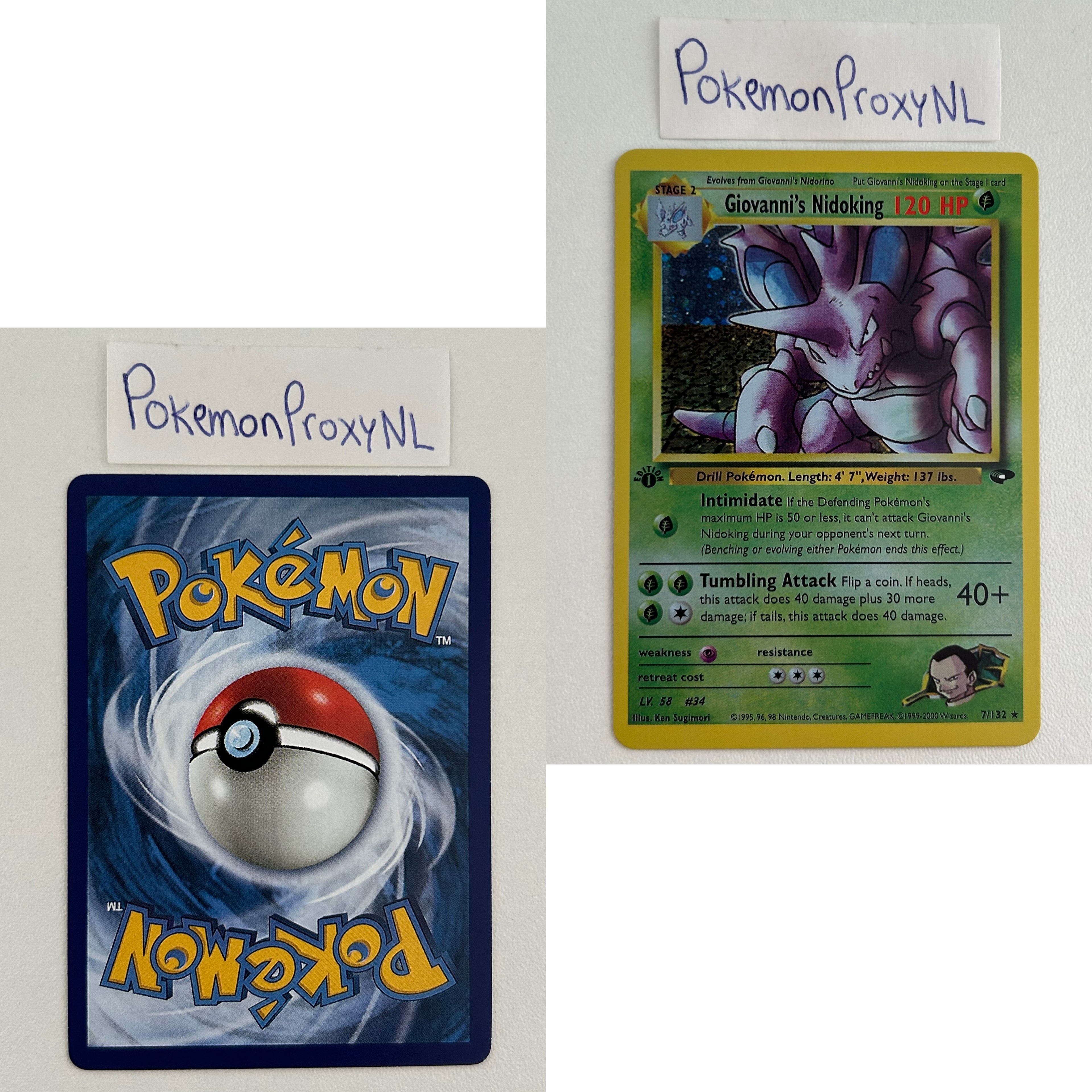 Gym Challenge Set (first edition) (G2) / 1/132 - 132/132 / 1999 / PROXY Pokémon TCG card(s)