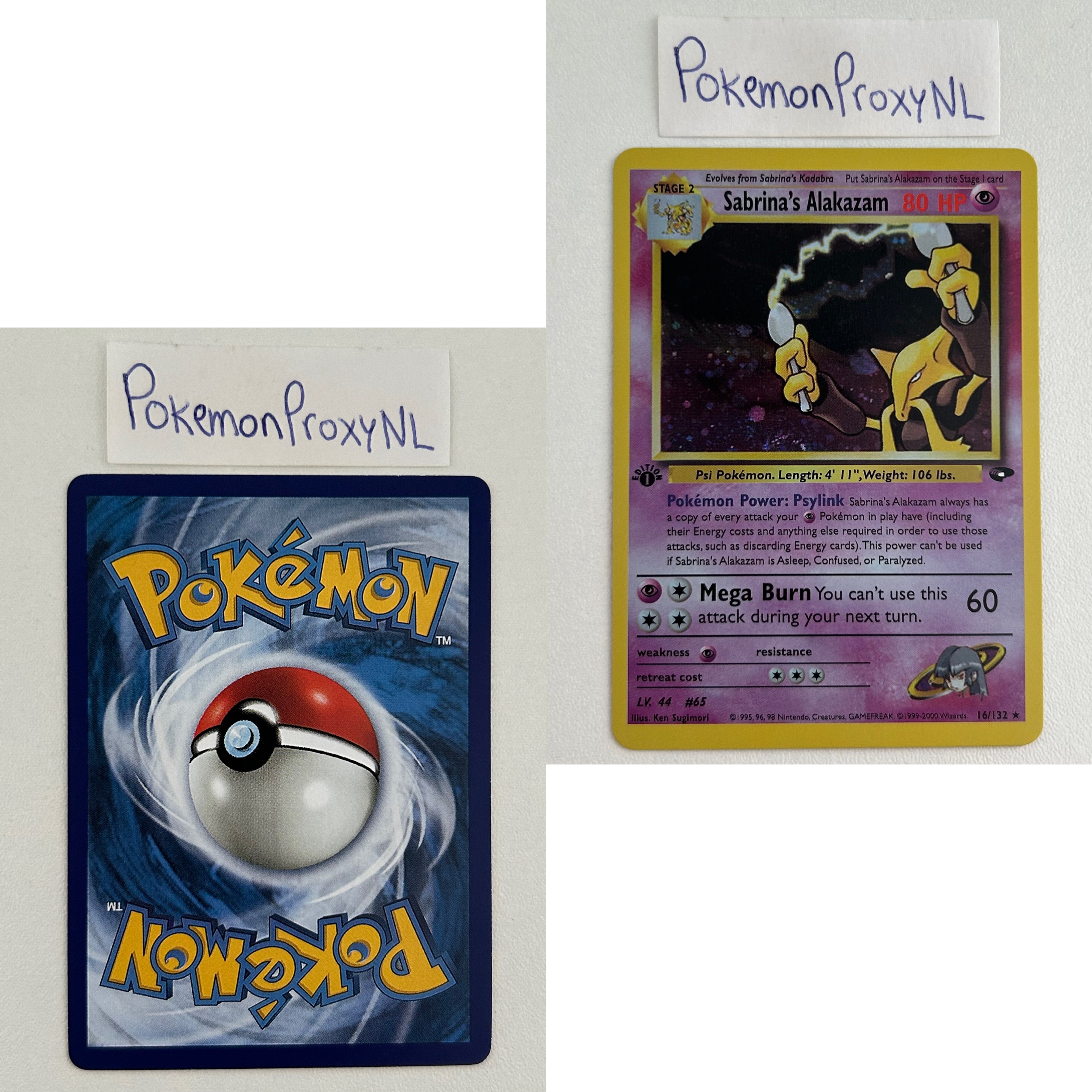 Gym Challenge Set (first edition) (G2) / 1/132 - 132/132 / 1999 / PROXY Pokémon TCG card(s)