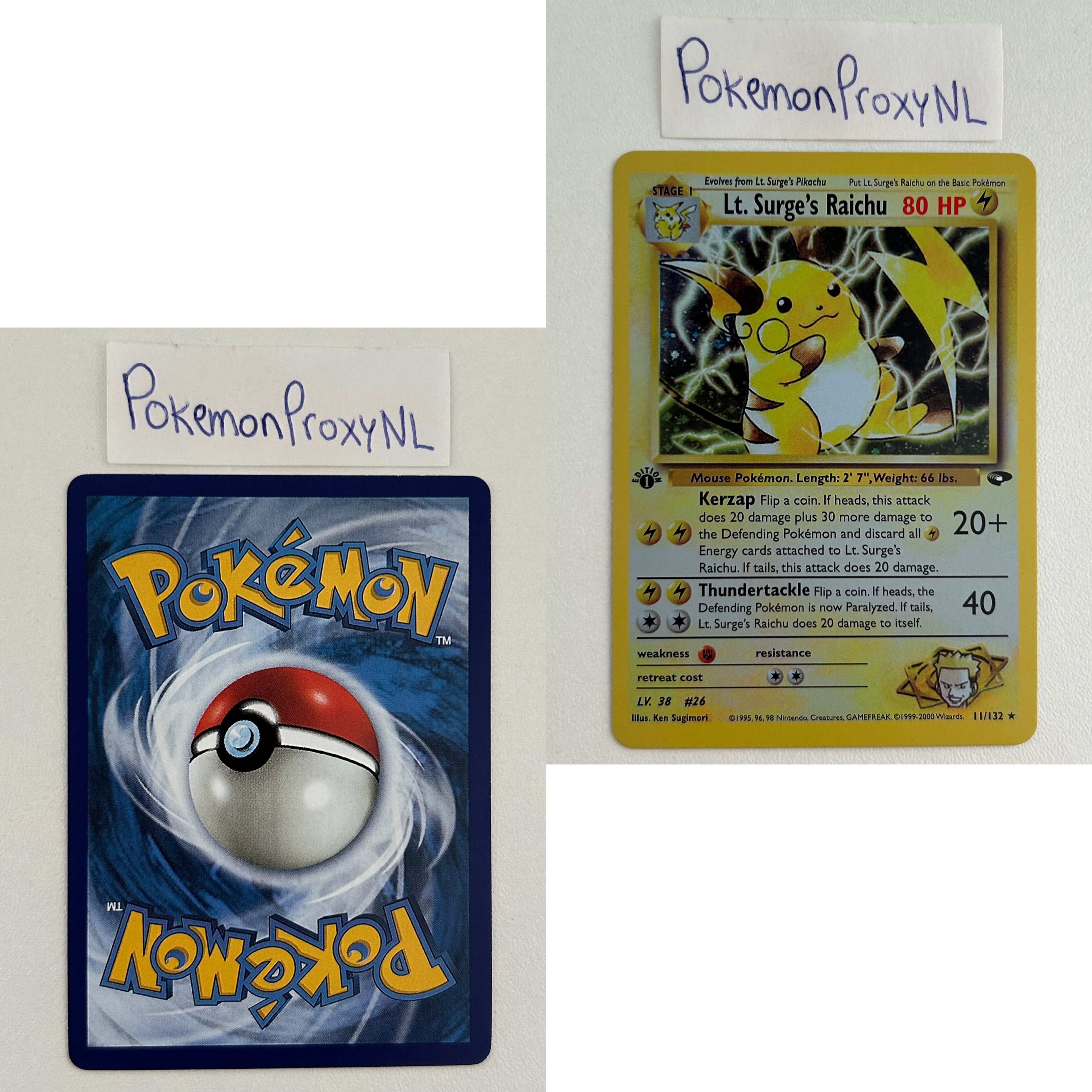 Gym Challenge Set (first edition) (G2) / 1/132 - 132/132 / 1999 / PROXY Pokémon TCG card(s)
