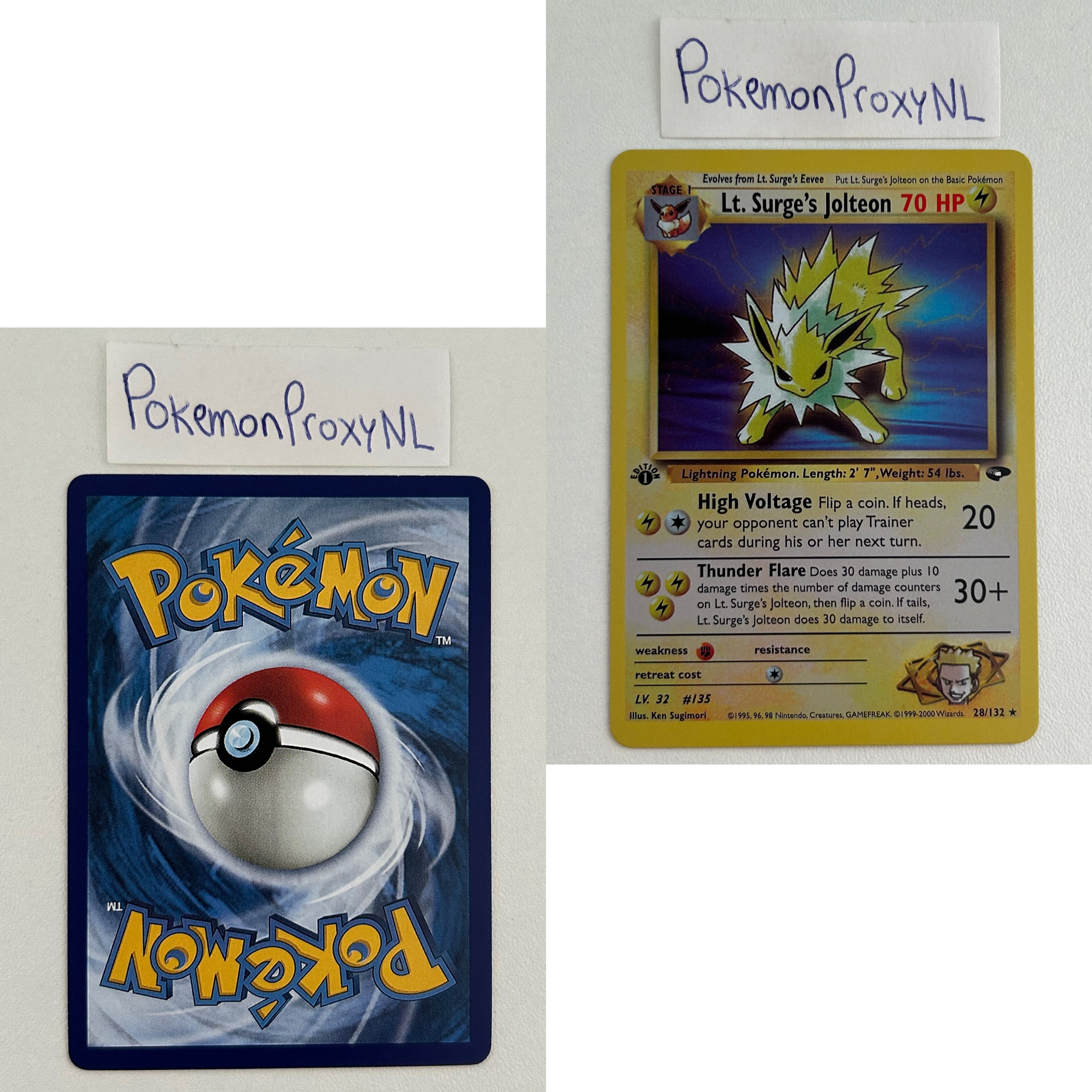Gym Challenge Set (first edition) (G2) / 1/132 - 132/132 / 1999 / PROXY Pokémon TCG card(s)