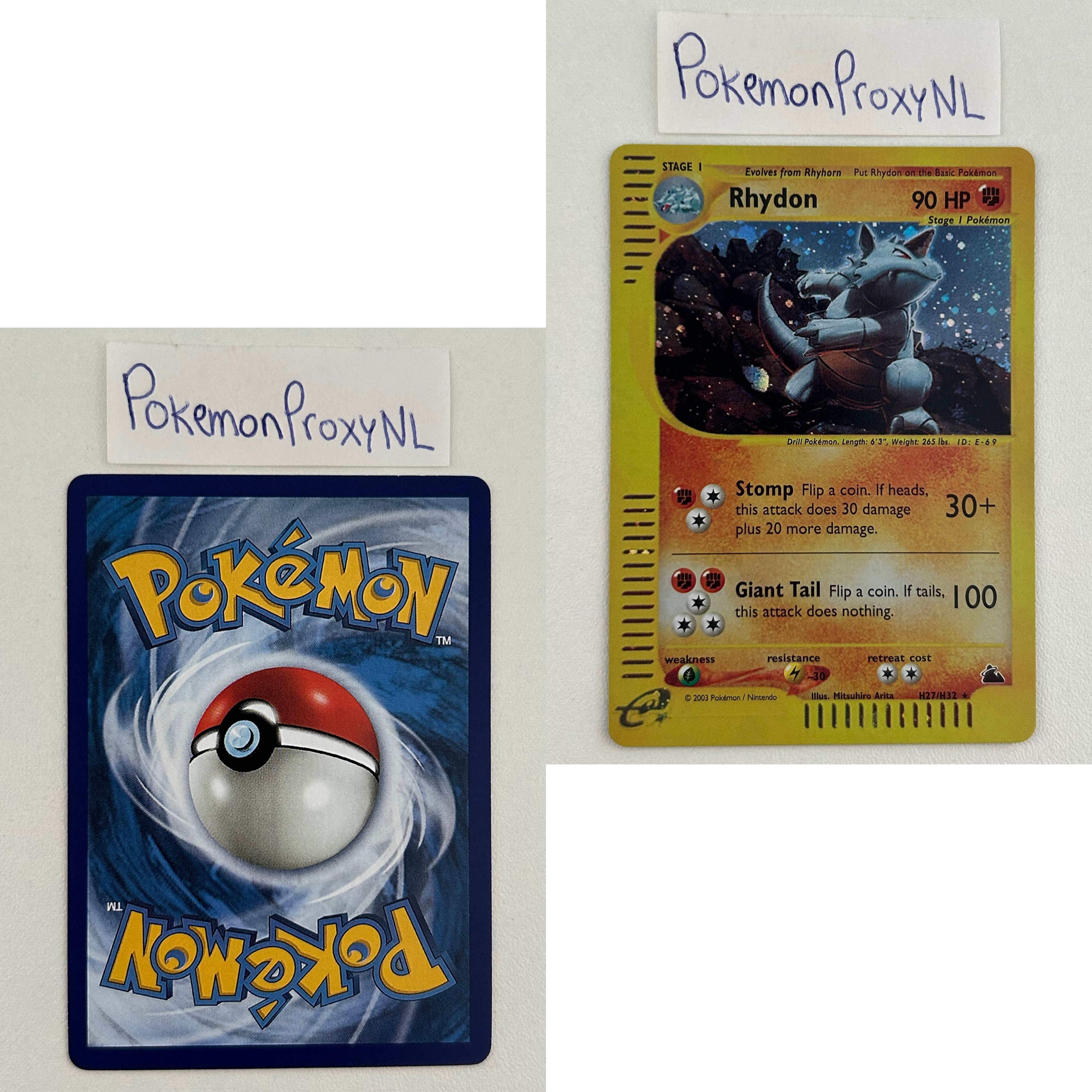 Skyridge Set (SK) / H1/144 - 150/144 / 2003 / PROXY Pokémon TCG card(s)
