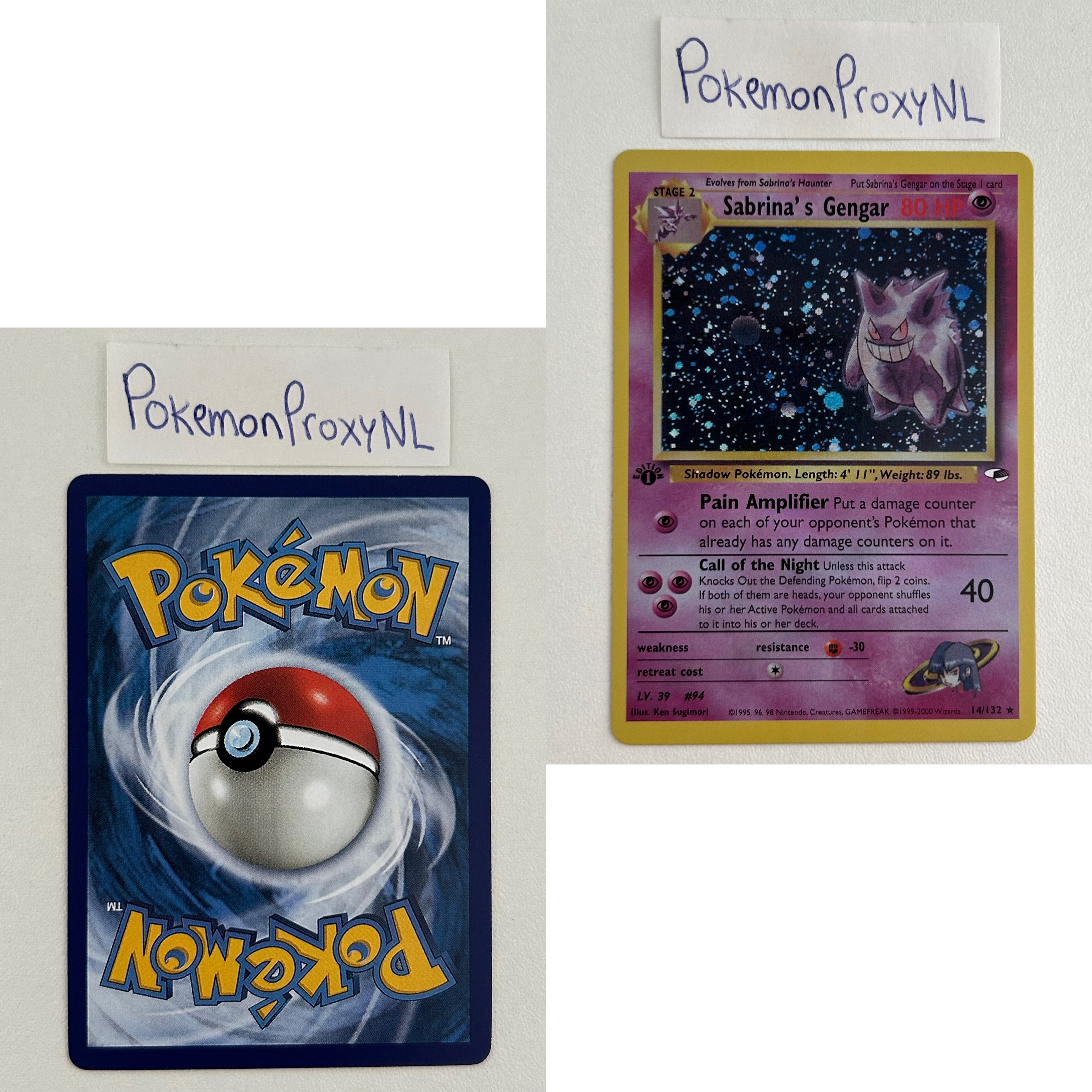 Gym Heroes Set (first edition) (G1) / 1/132 - 132/132 / 1999 / PROXY Pokémon TCG card(s)
