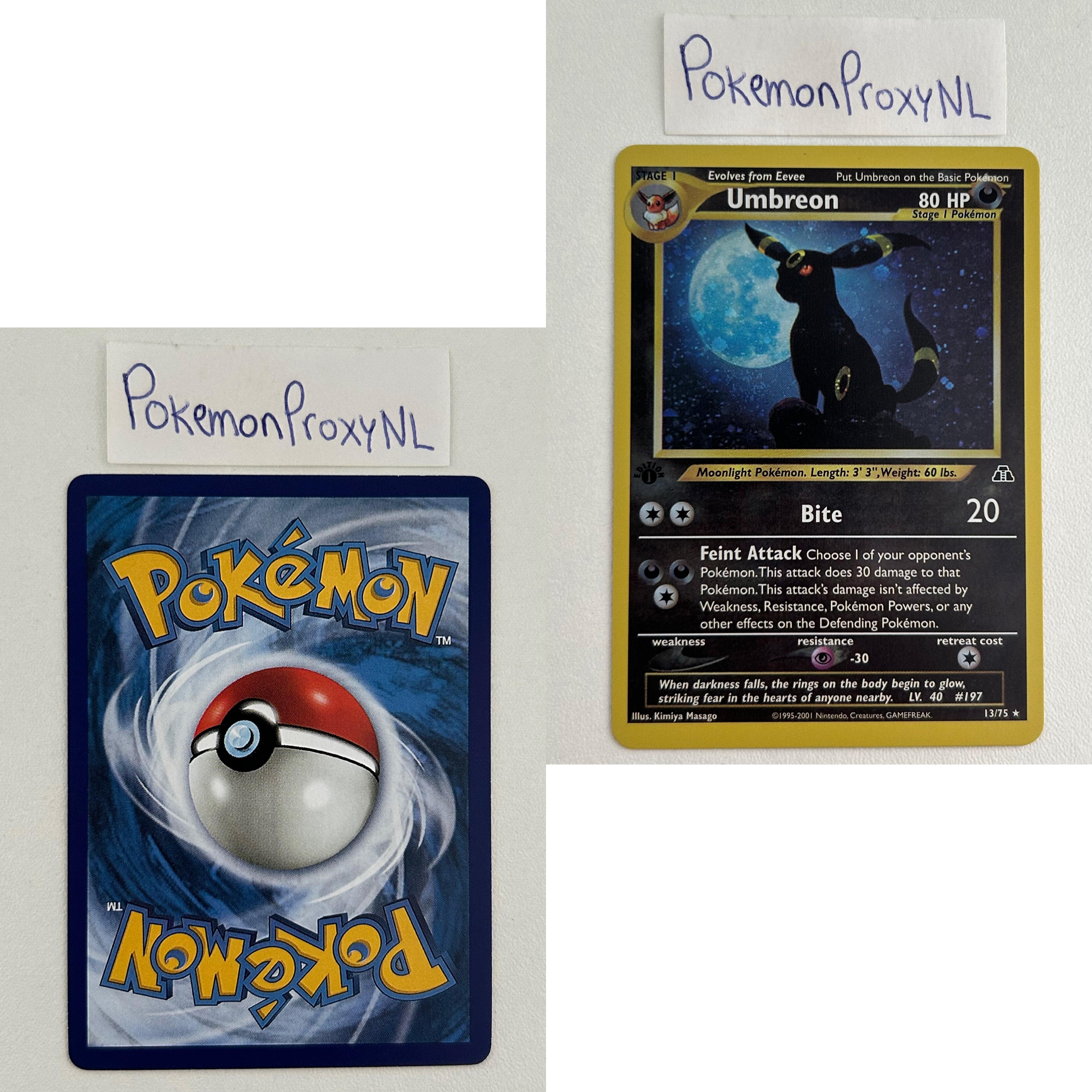Neo Discovery Set (first edition) (NDI) / 1/75 - 75/75 / 2001 / PROXY Pokémon TCG card(s)