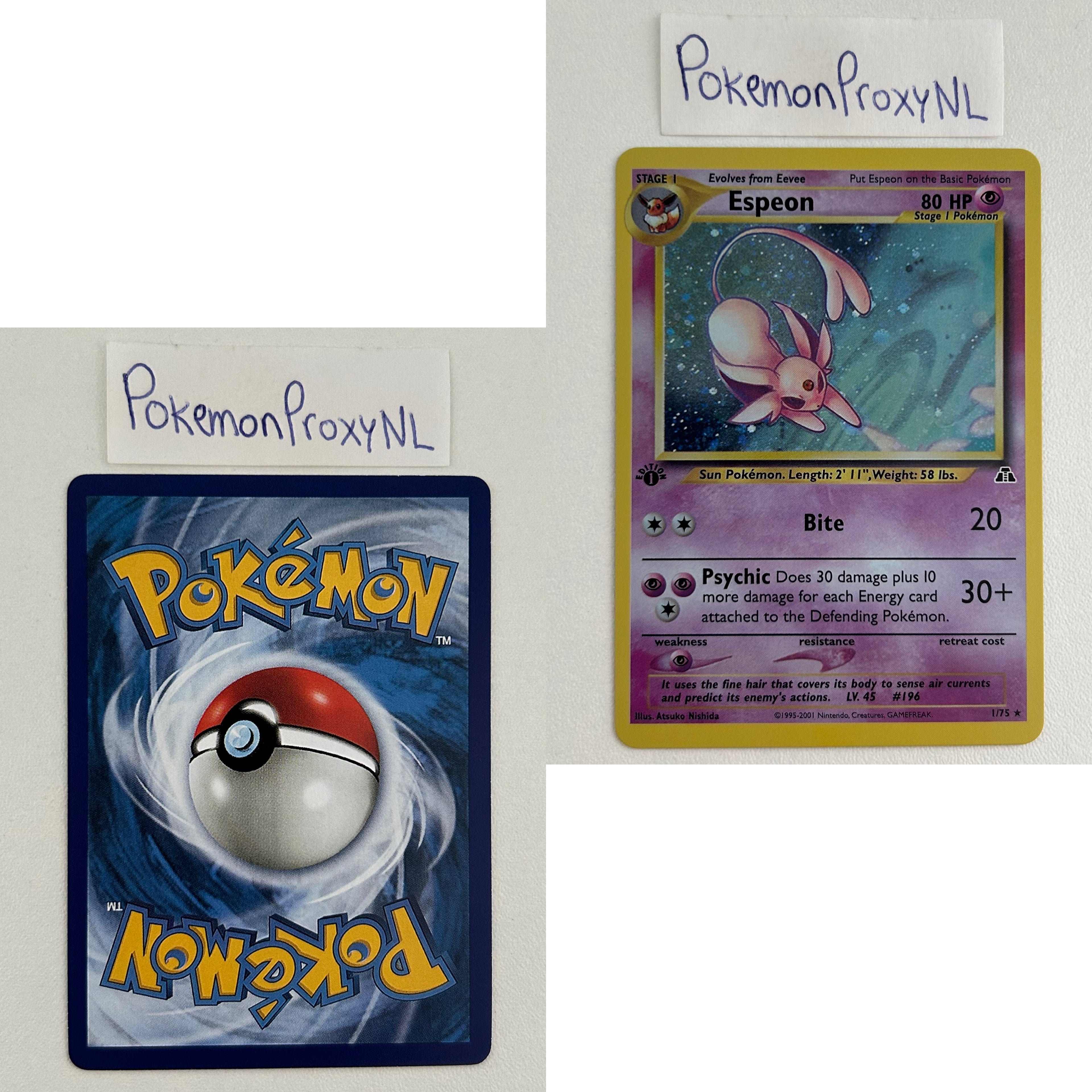 Neo Discovery Set (first edition) (NDI) / 1/75 - 75/75 / 2001 / PROXY Pokémon TCG card(s)