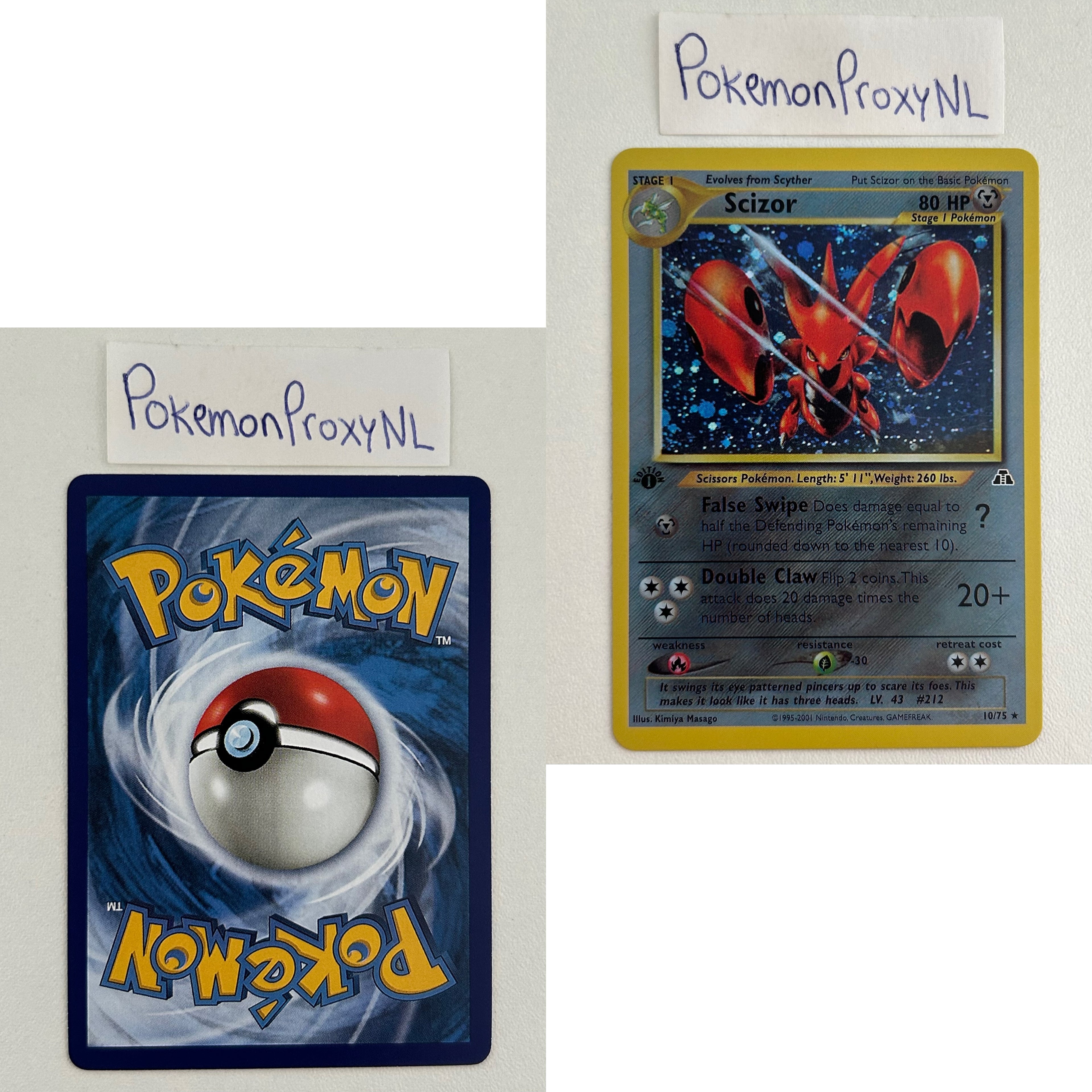 Neo Discovery Set (first edition) (NDI) / 1/75 - 75/75 / 2001 / PROXY Pokémon TCG card(s)