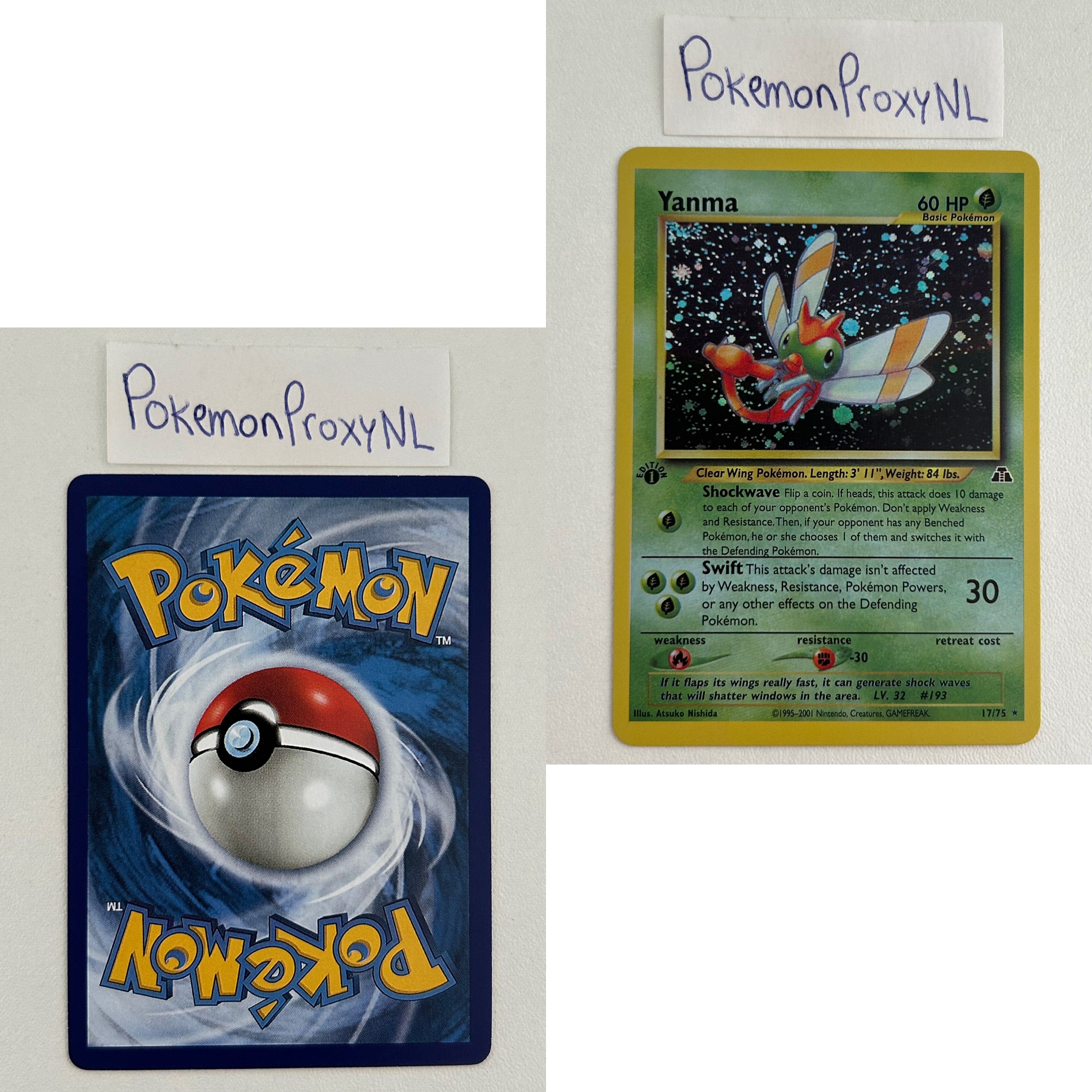 Neo Discovery Set (first edition) (NDI) / 1/75 - 75/75 / 2001 / PROXY Pokémon TCG card(s)
