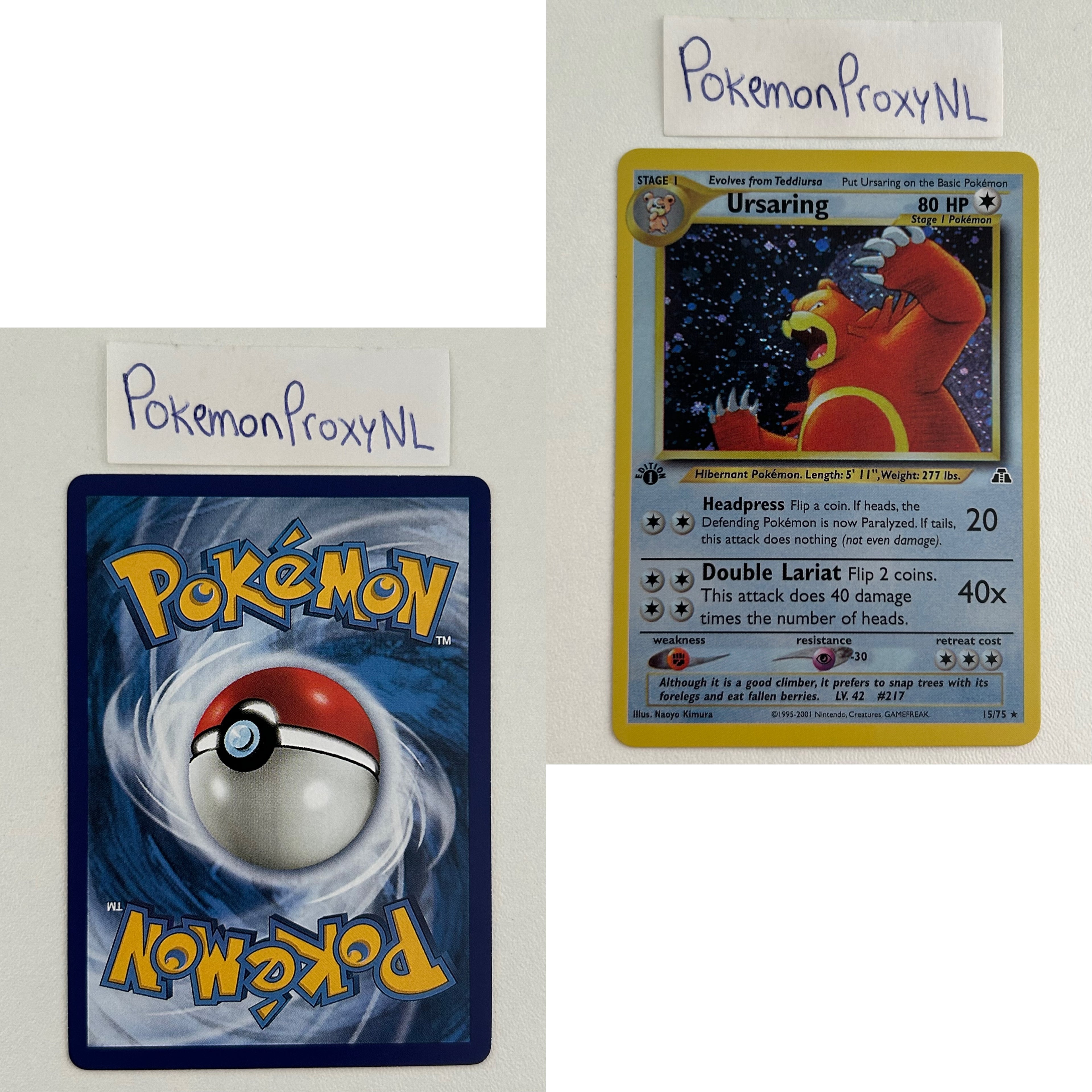 Neo Discovery Set (first edition) (NDI) / 1/75 - 75/75 / 2001 / PROXY Pokémon TCG card(s)