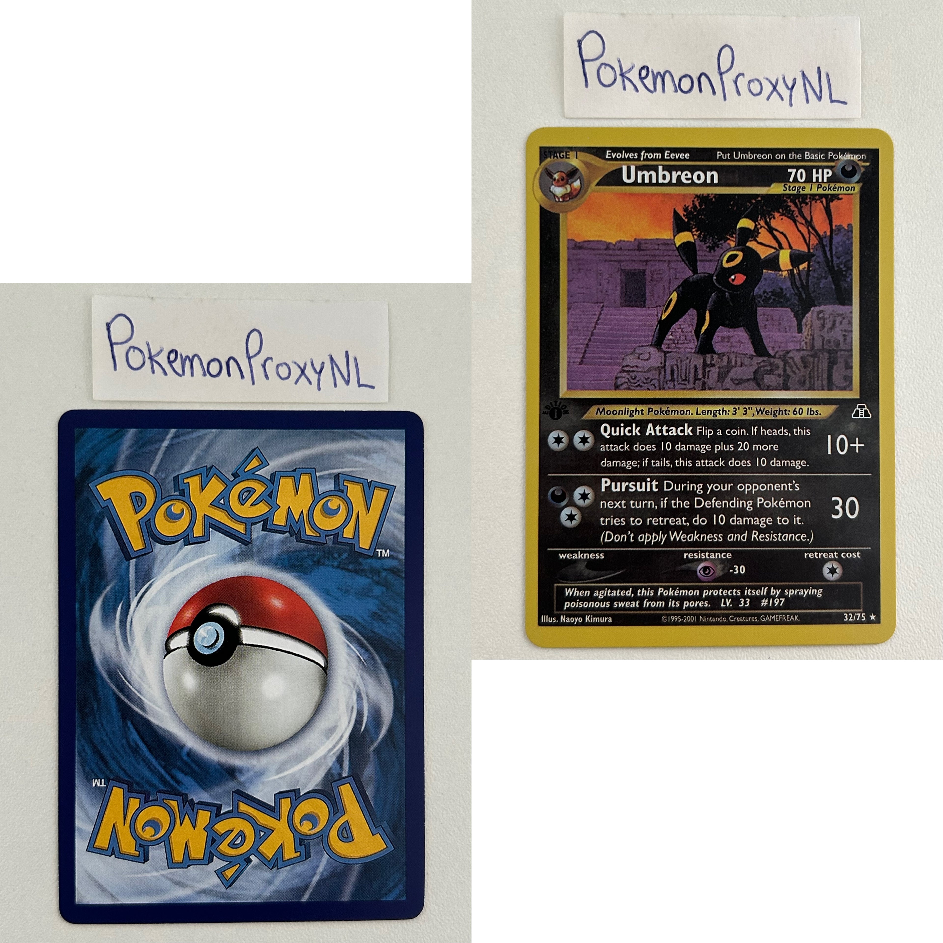 Neo Discovery Set (first edition) (NDI) / 1/75 - 75/75 / 2001 / PROXY Pokémon TCG card(s)