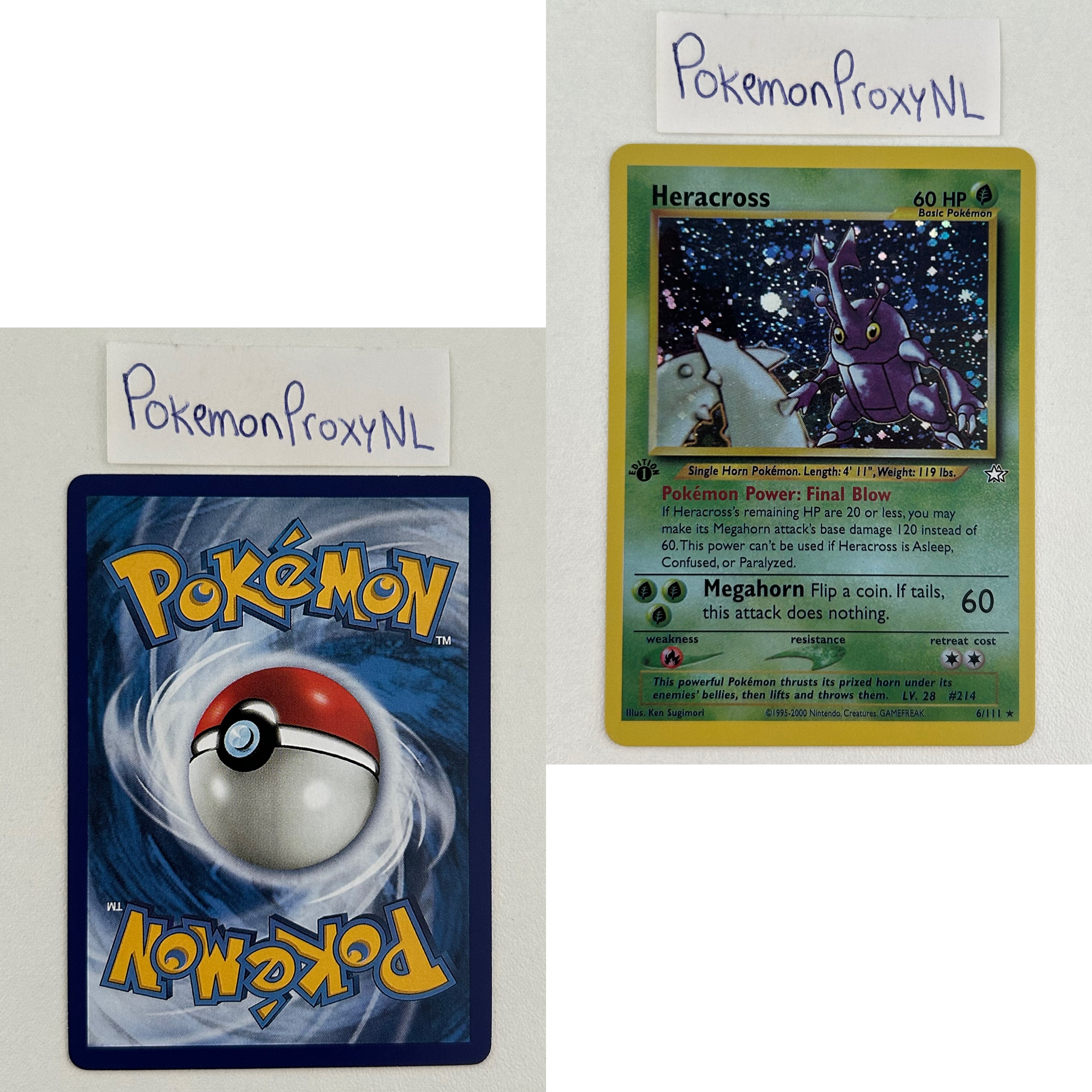 Neo Genesis Set (first edition) (N1) / 1/111 - 111/111 / 2000 / PROXY Pokémon TCG card(s)