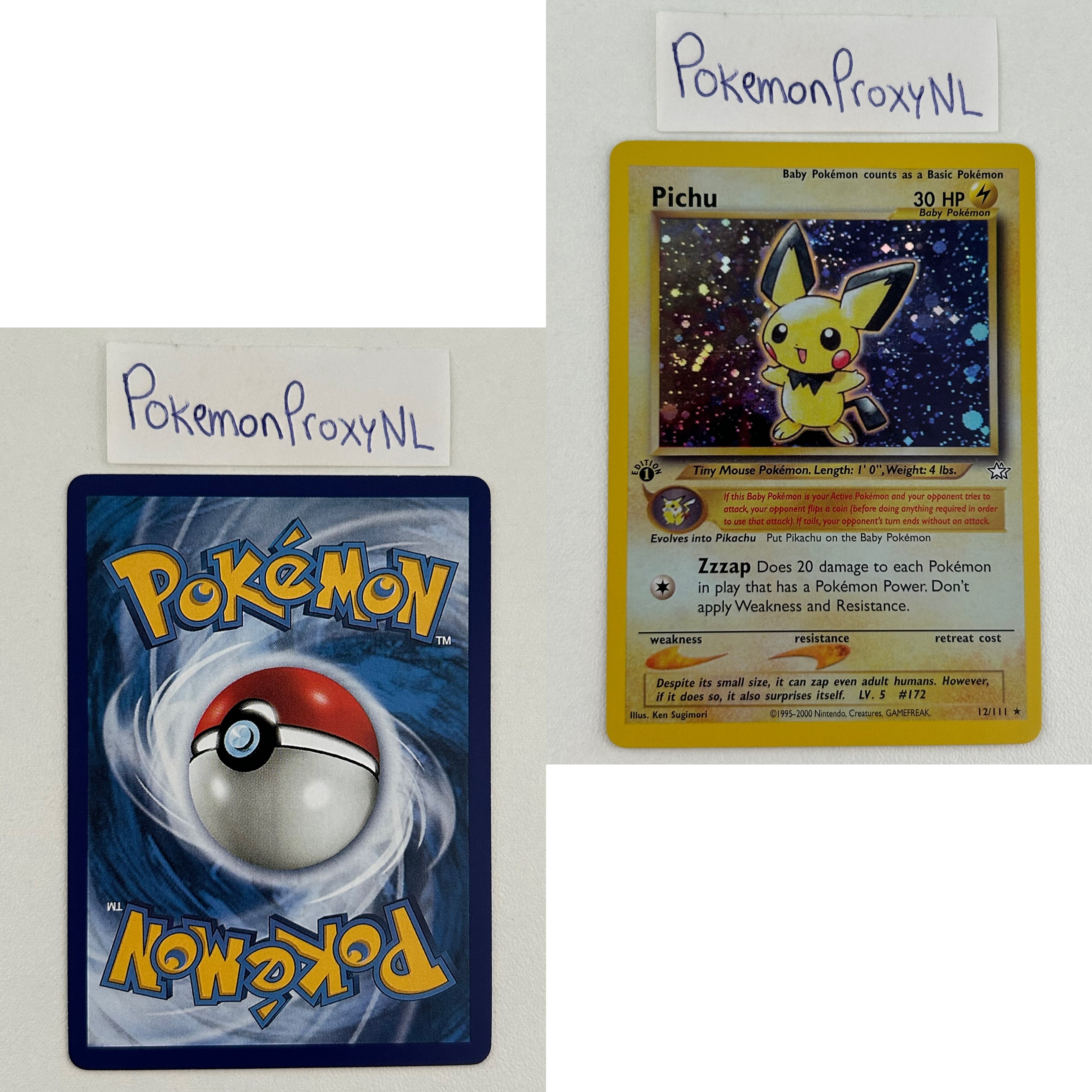 Neo Genesis Set (first edition) (N1) / 1/111 - 111/111 / 2000 / PROXY Pokémon TCG card(s)