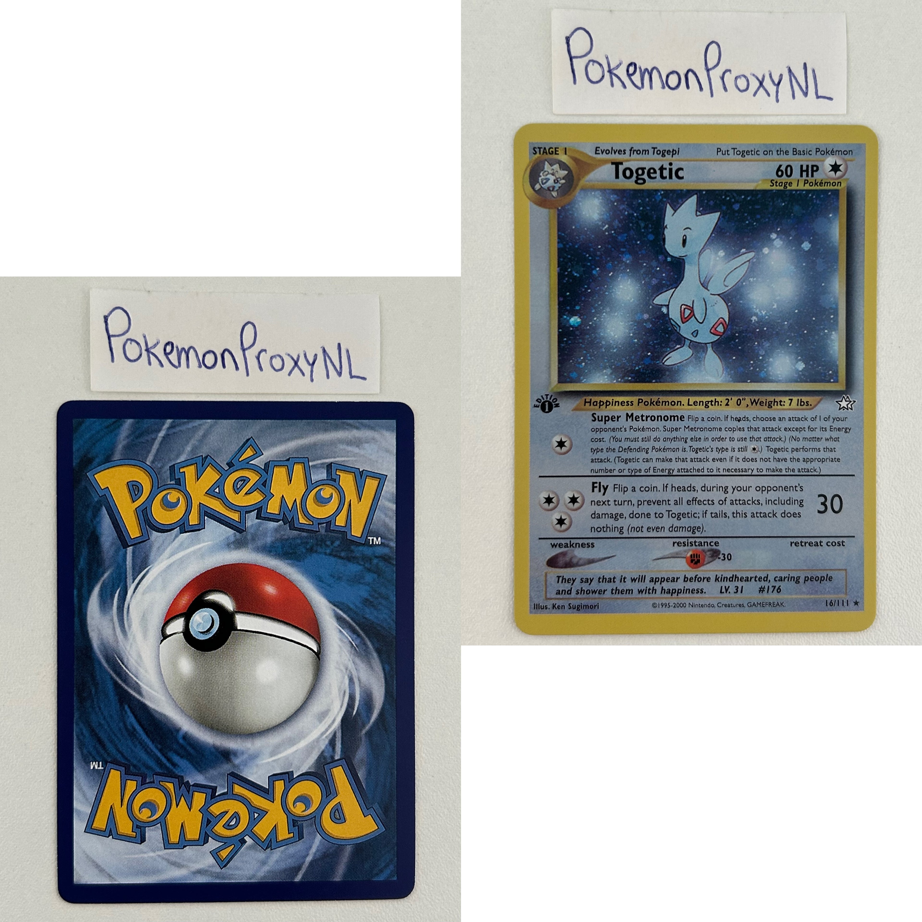 Neo Genesis Set (first edition) (N1) / 1/111 - 111/111 / 2000 / PROXY Pokémon TCG card(s)