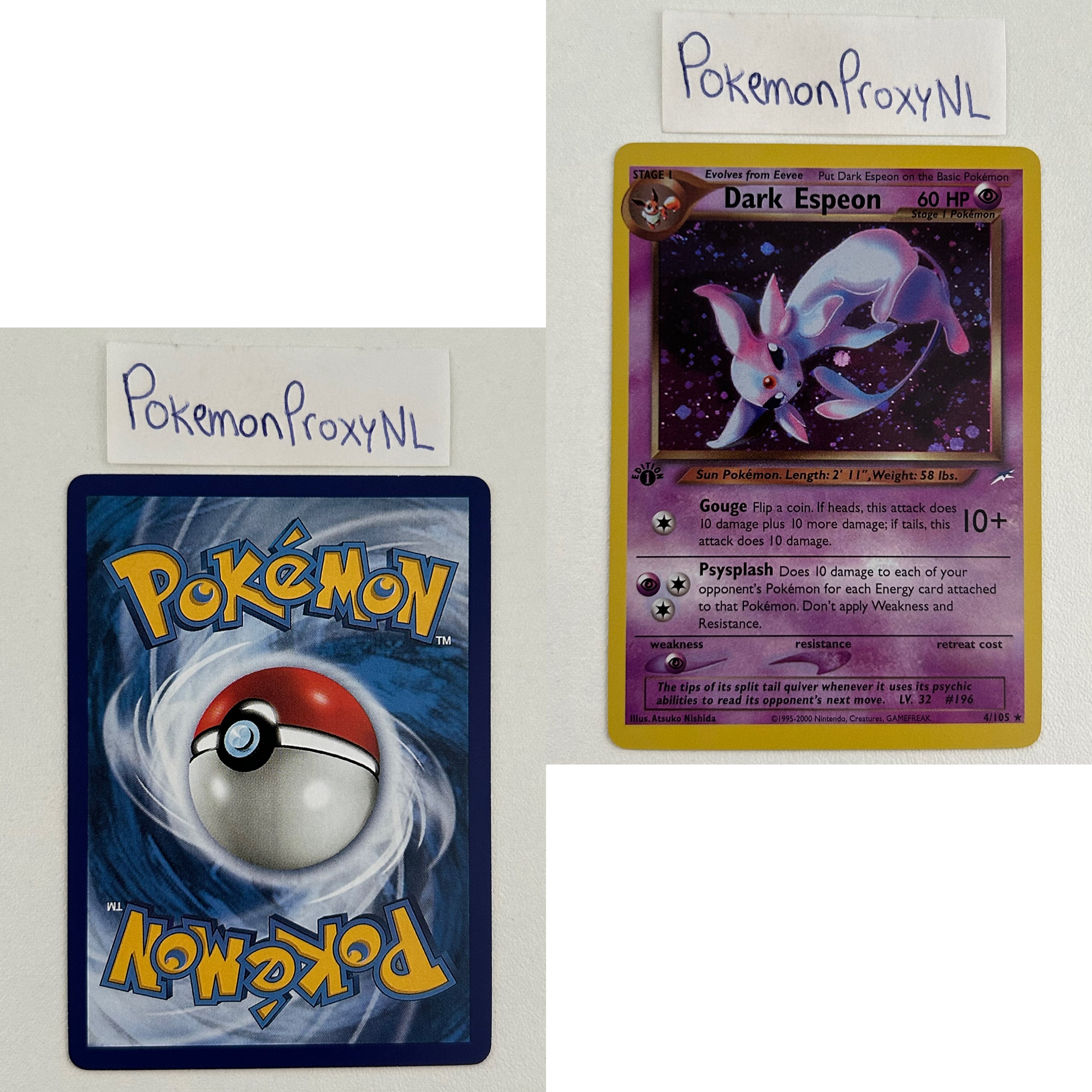 Neo Destiny Set (first edition) (N4) / 1/105 - 113/105 / 2002 / PROXY Pokémon TCG card(s)