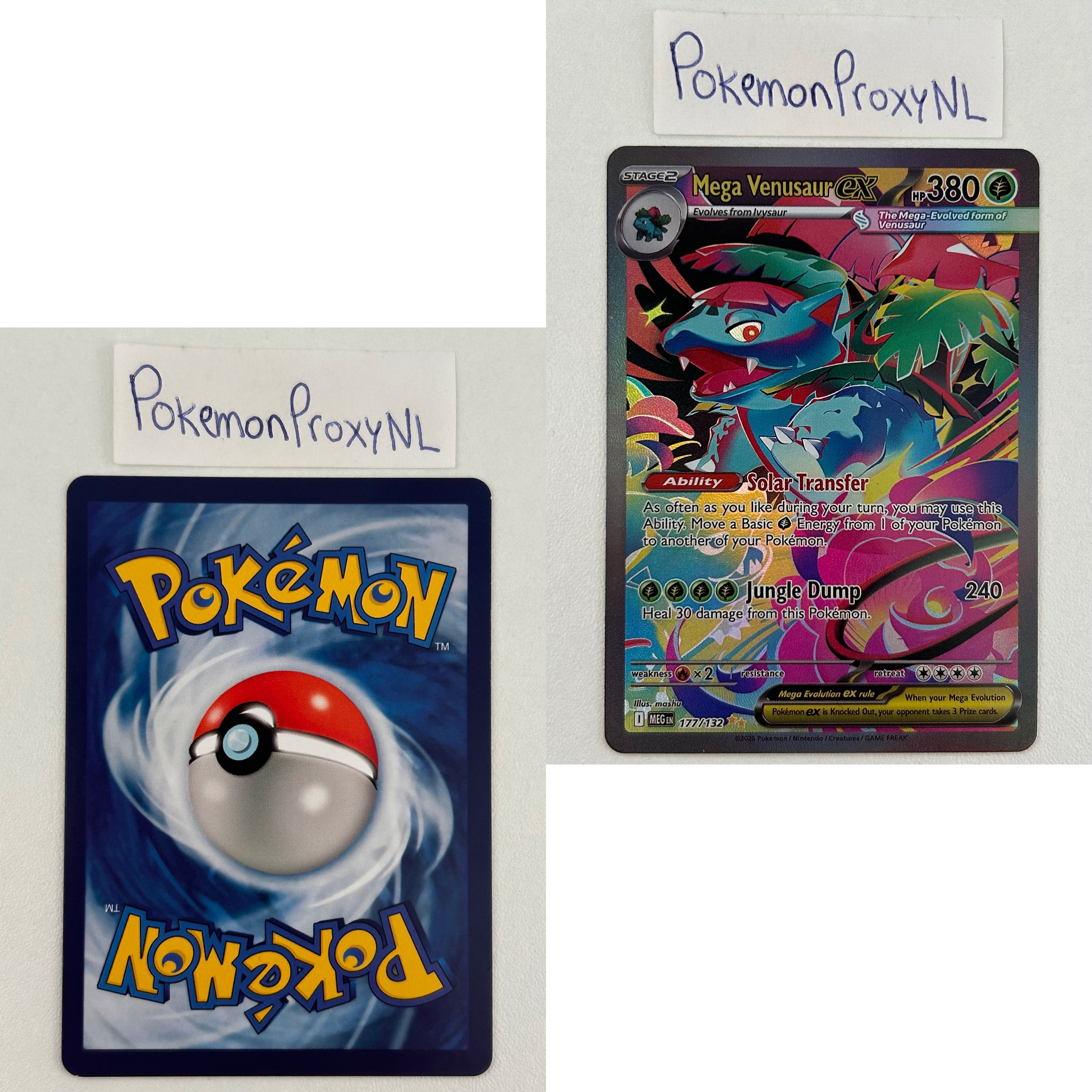 Mega Evolution Set (MEG) / 001/132 - 188/132 / 2025 / PROXY Pokémon TCG card(s)