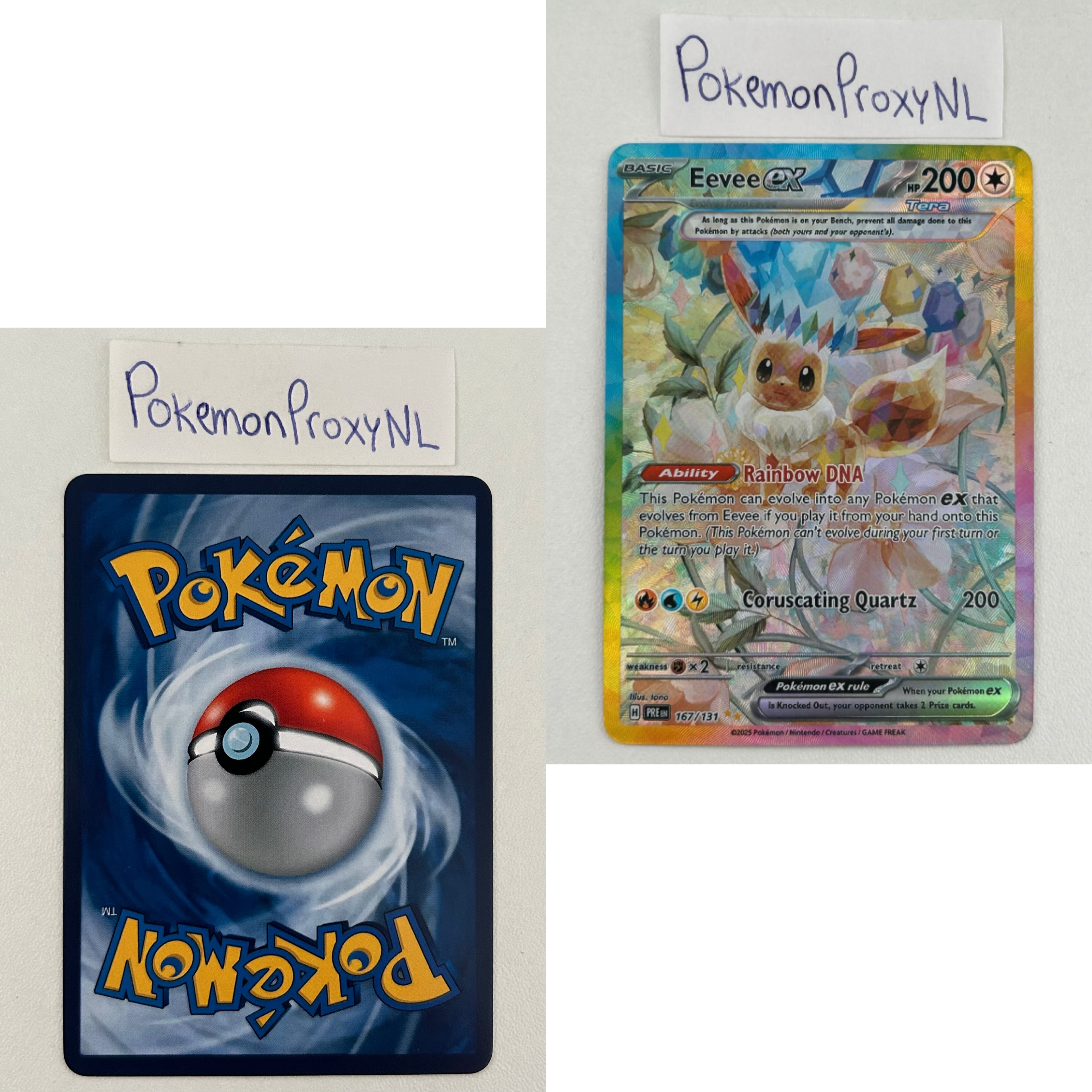 Prismatic Evolutions Set (PRE) / 001/131 - 180/131 / 2025 / PROXY Pokémon TCG card(s)