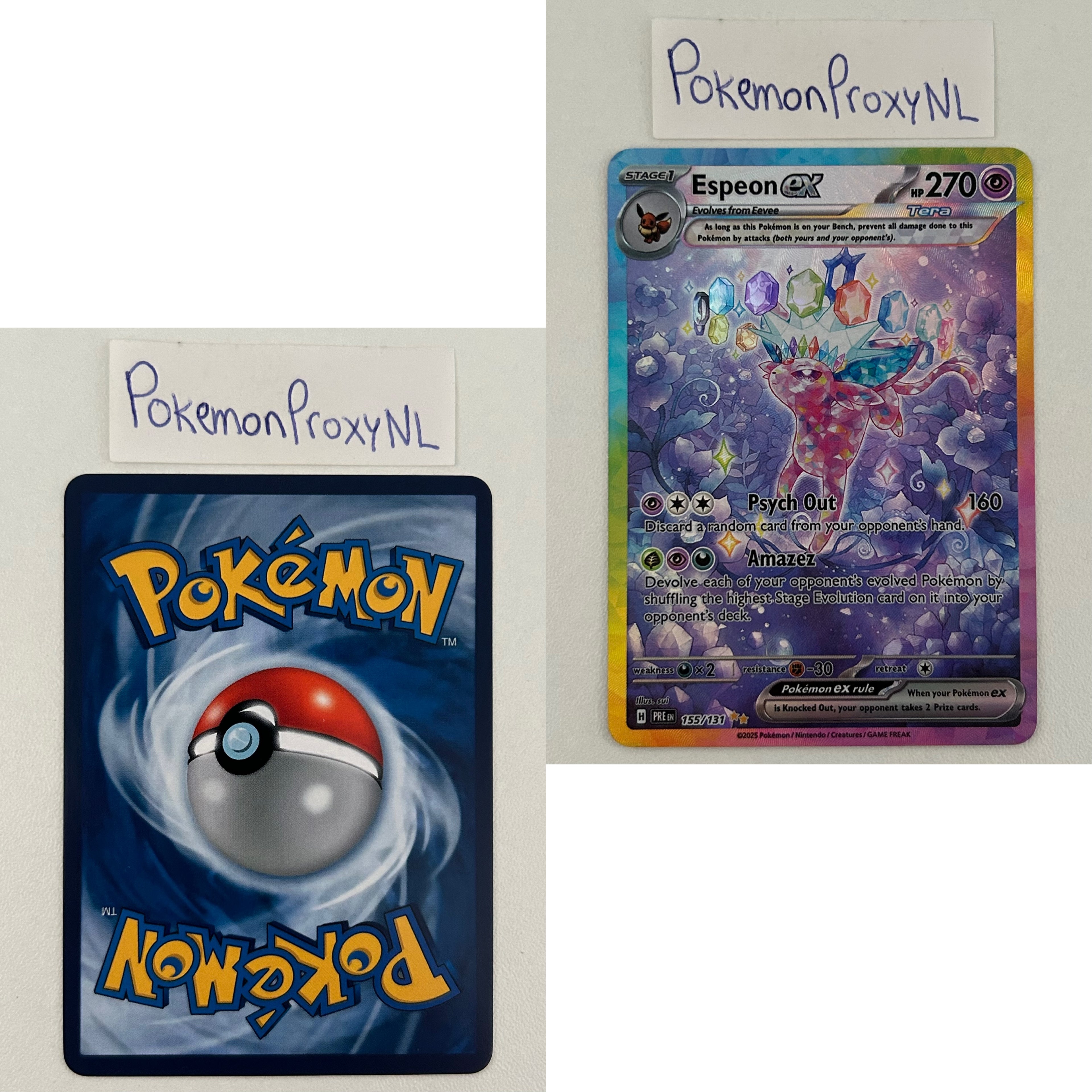 Prismatic Evolutions Set (PRE) / 001/131 - 180/131 / 2025 / PROXY Pokémon TCG card(s)