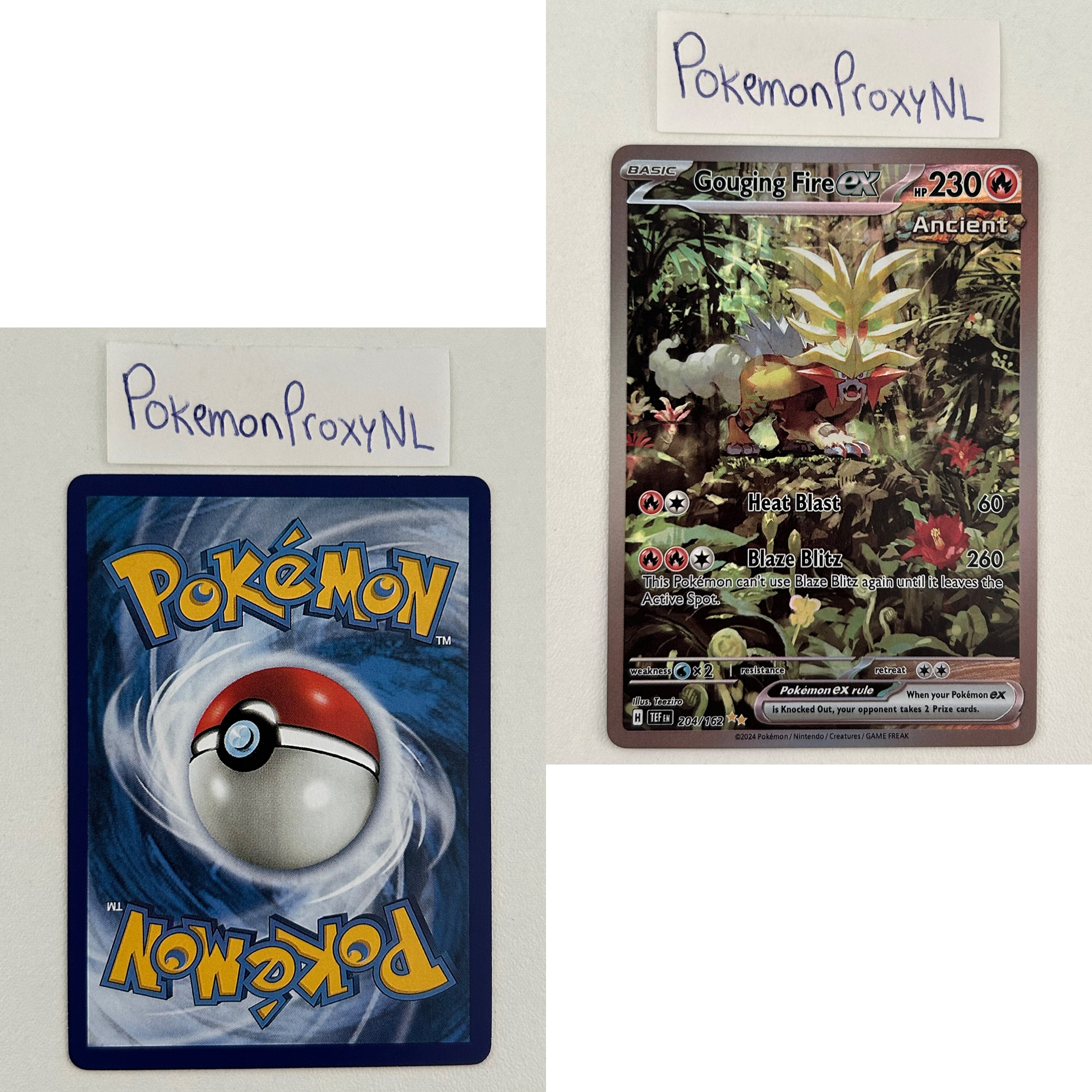 Temporal Forces Set (TEF) / 001/162 - 218/162 / 2024 / PROXY Pokémon TCG card(s)
