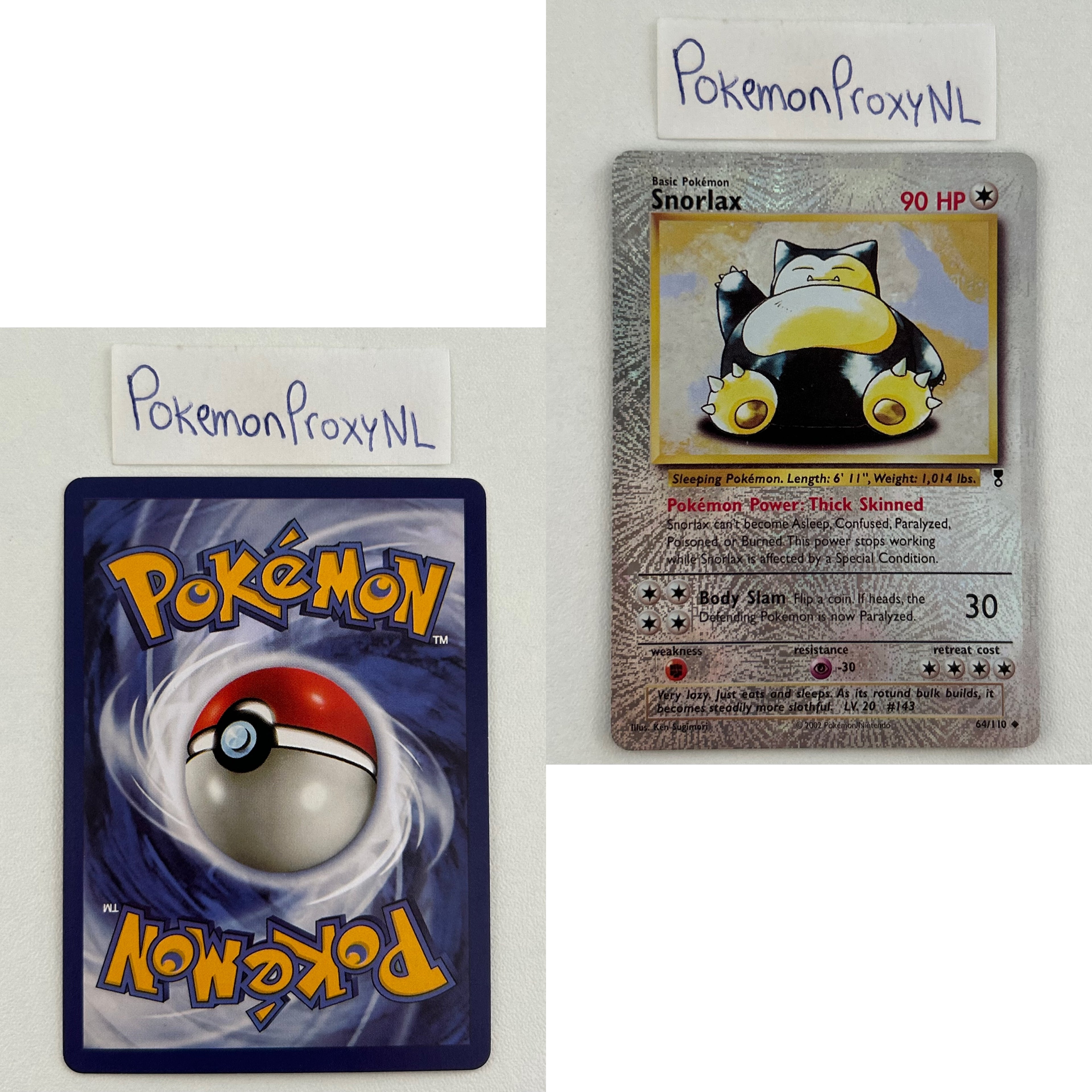 Legendary Collection Set (LC) / 1/110 - 110/110 / 2002 / PROXY Pokémon TCG card(s)