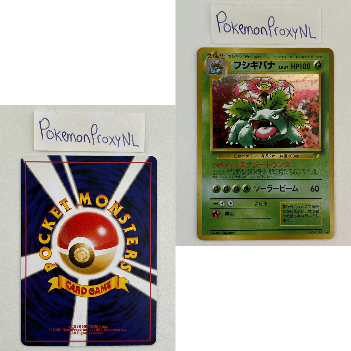 Unnumbered Promos Set (UNP) (Japanese) / 1999-2001 / PROXY Pokémon TCG card(s)
