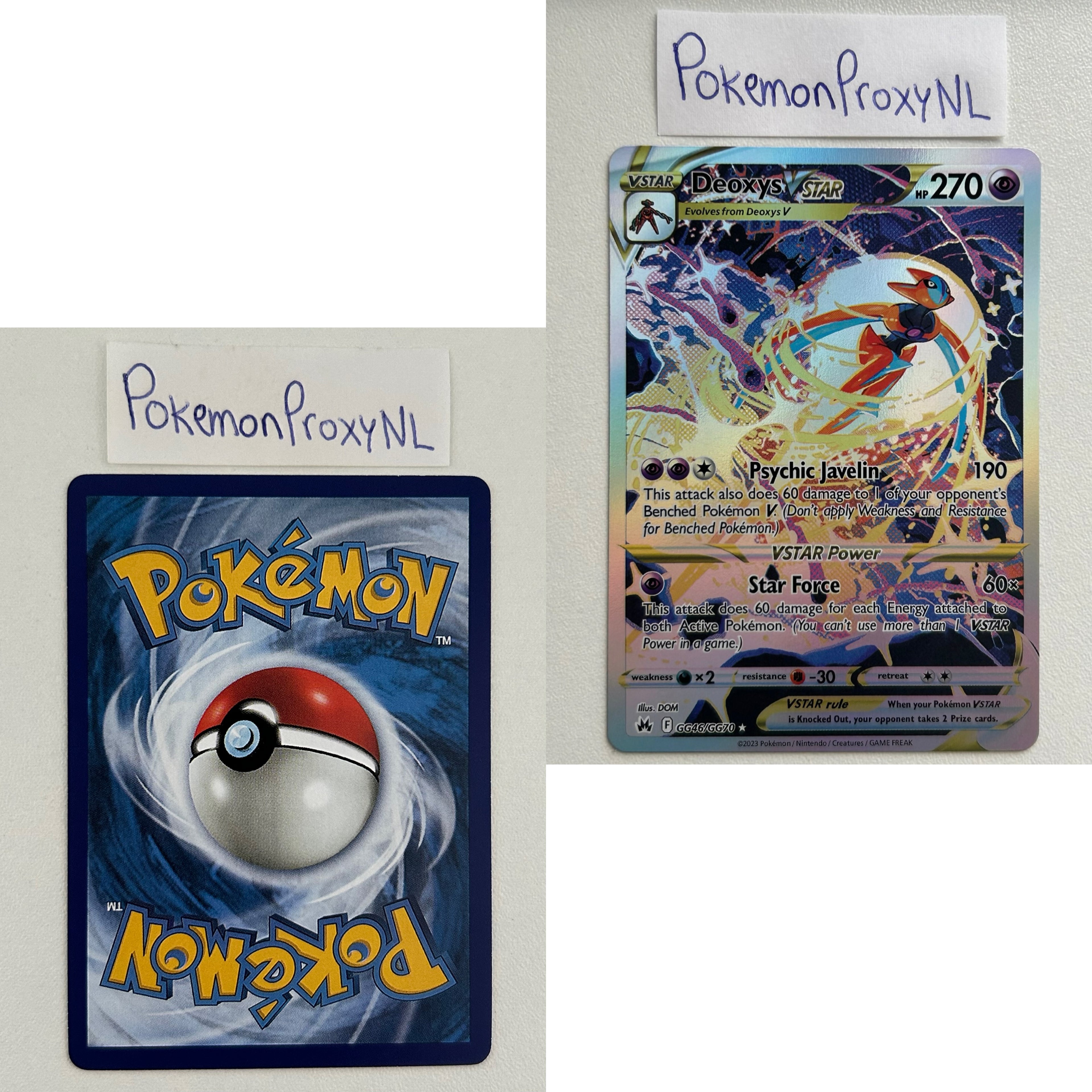 Crown Zenith Set (CRZ) / 001/159 - GG70/GG70 / 2023 / PROXY Pokémon TCG card(s)
