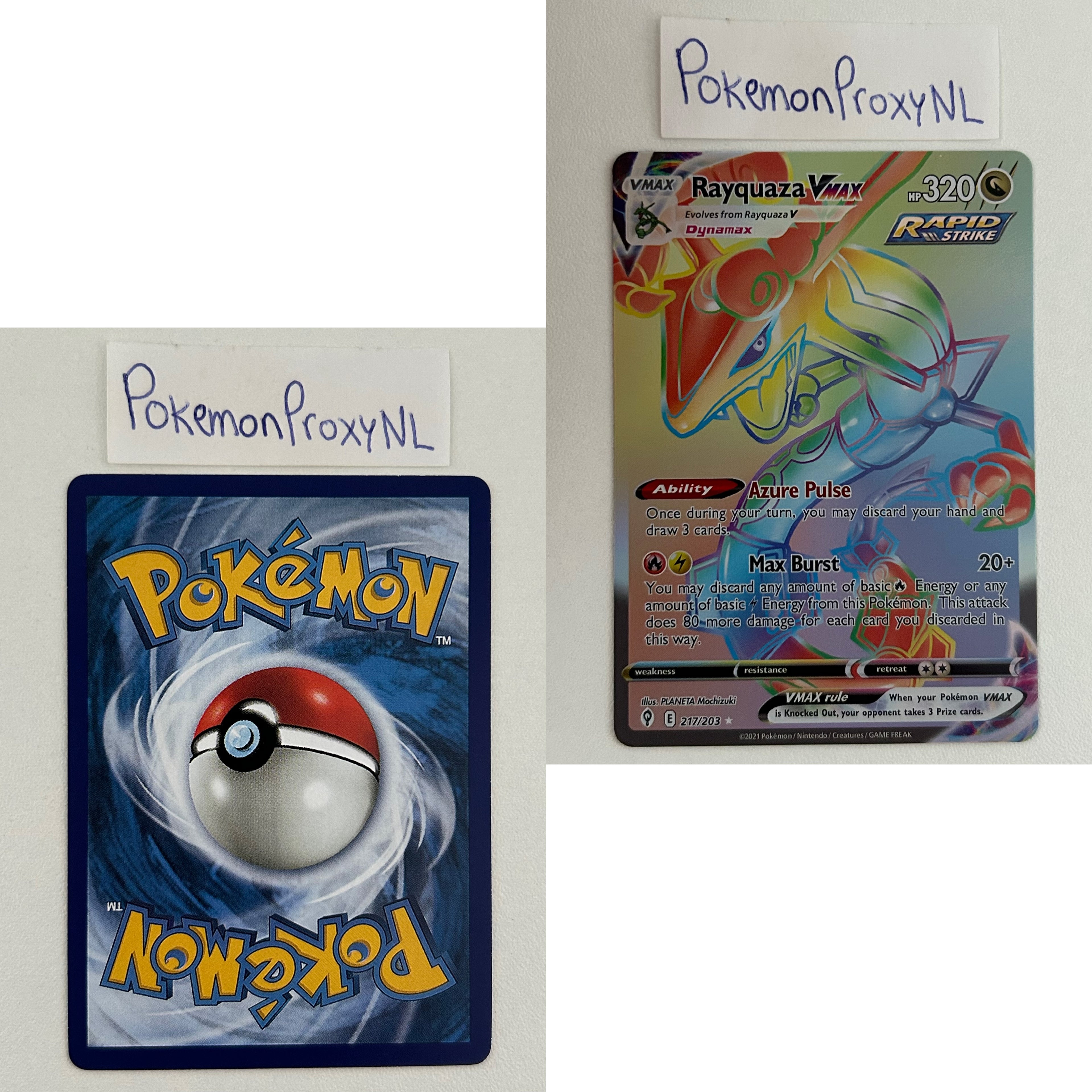 Evolving Skies Set (EVS) / 001/203 - 237/203 / 2021 / PROXY Pokémon TCG card(s)