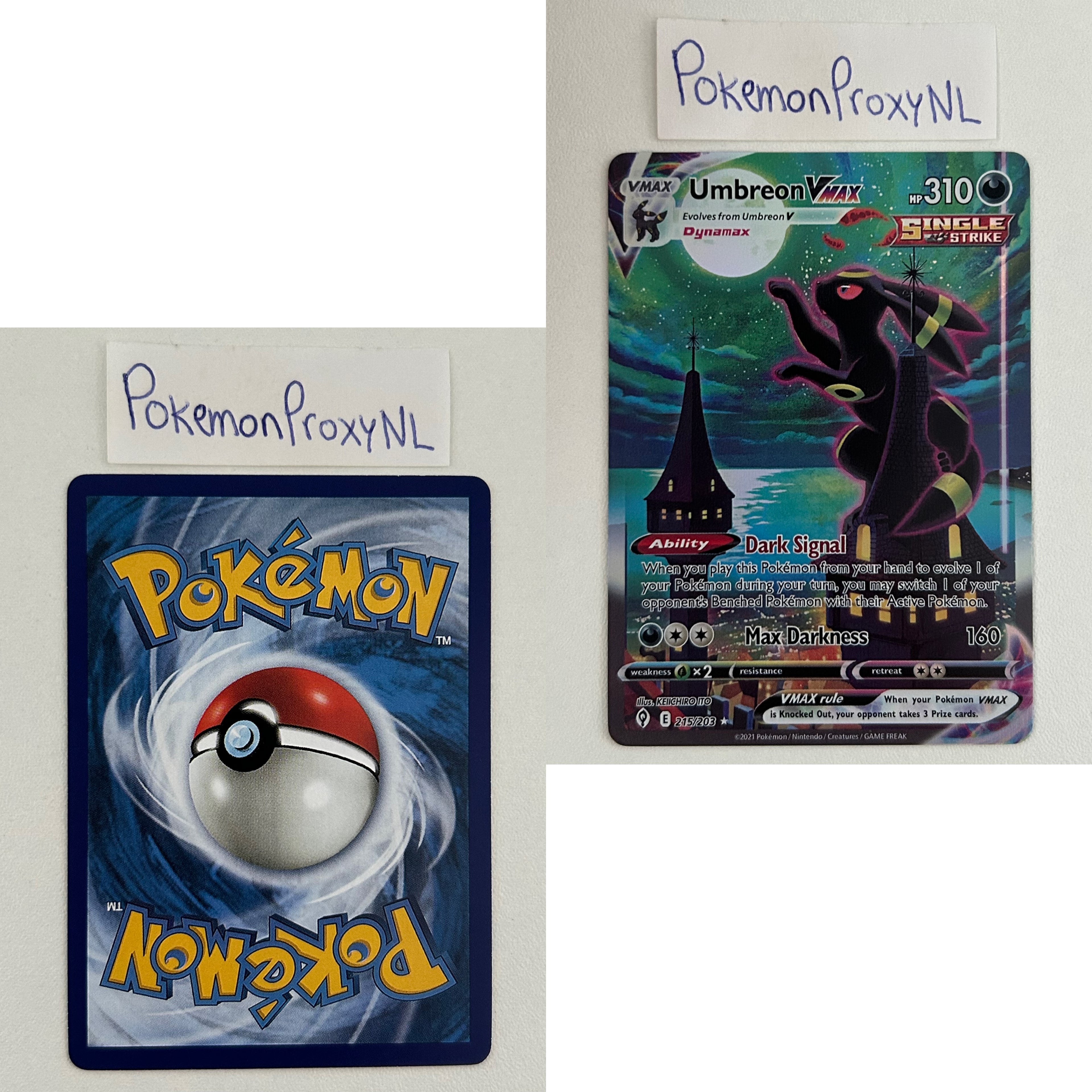 Evolving Skies Set (EVS) / 001/203 - 237/203 / 2021 / PROXY Pokémon TCG card(s)