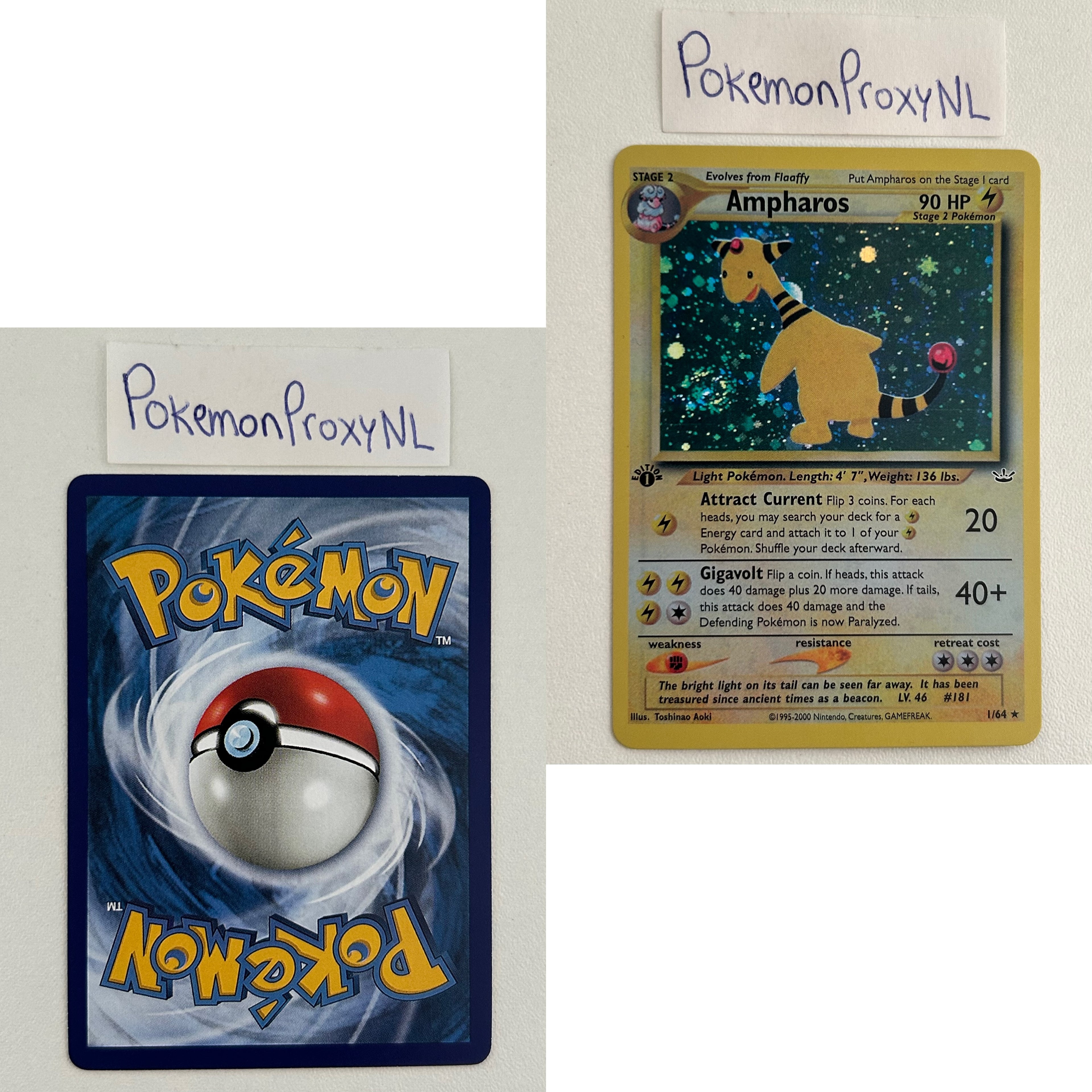 Neo Revelation Set (first edition) (NR) / 1/64 - 66/64 / 2001 / PROXY Pokémon TCG card(s)
