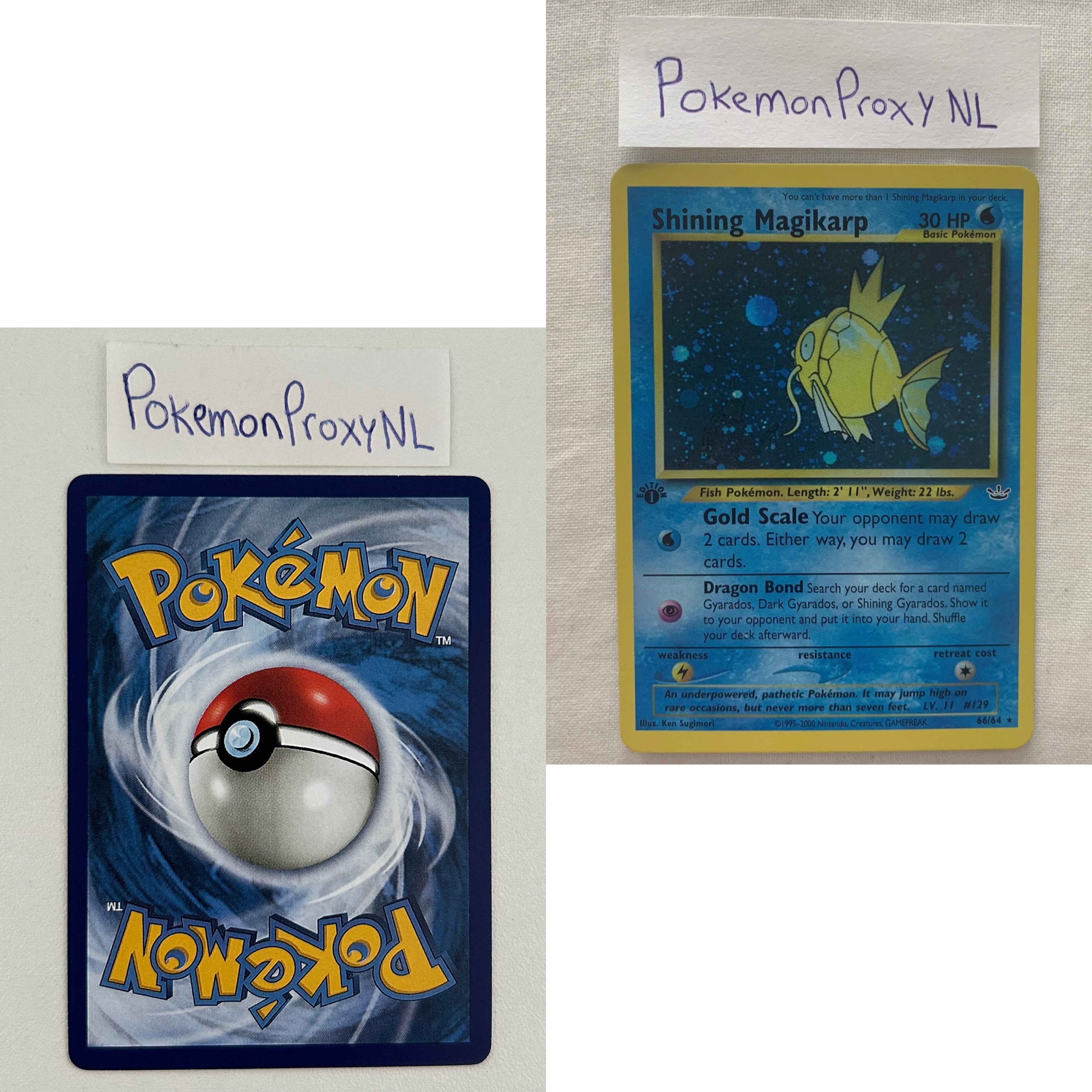 Neo Revelation Set (first edition) (NR) / 1/64 - 66/64 / 2001 / PROXY Pokémon TCG card(s)