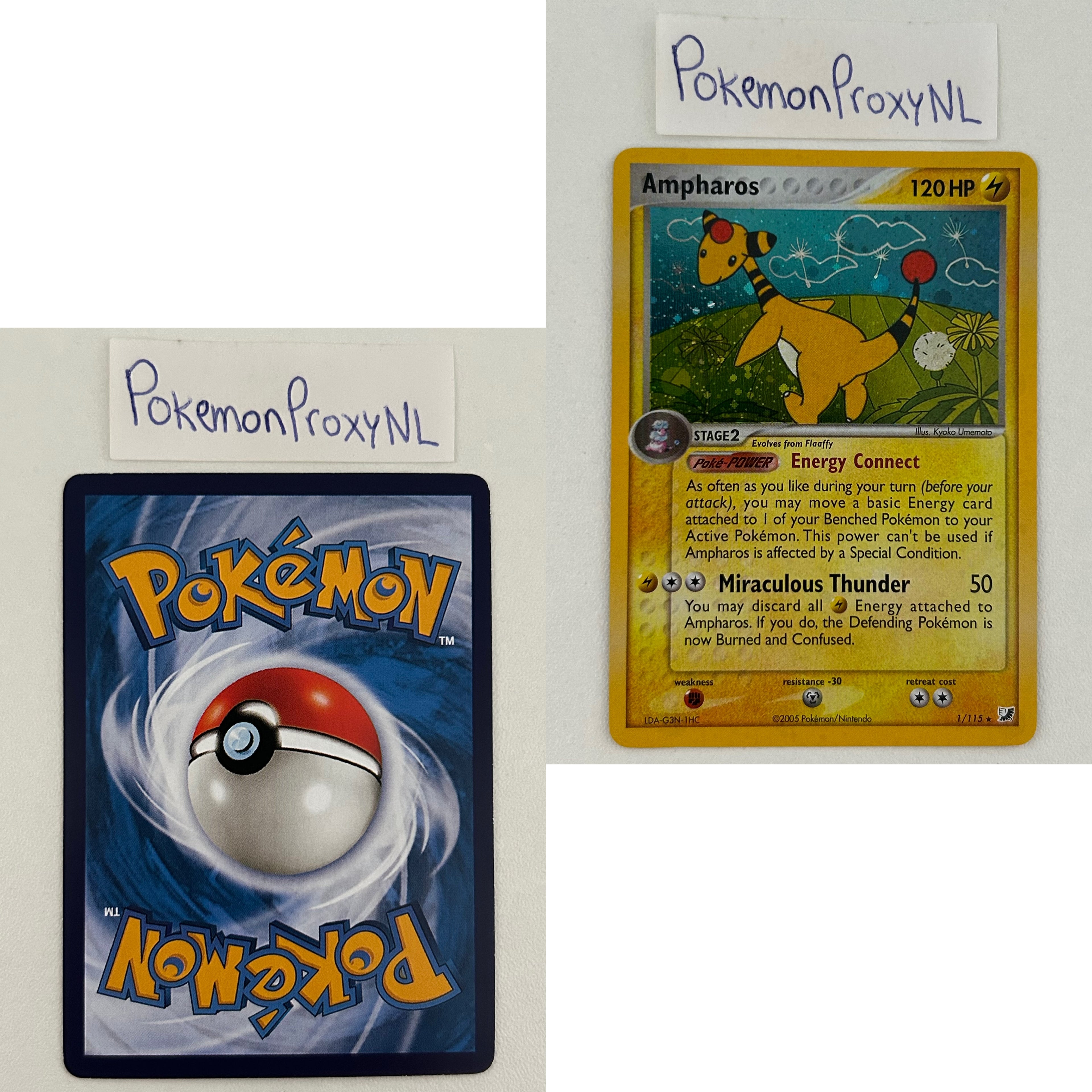 Unseen Forces Set (UF) / 1/115 - 117/115 / 2005 / PROXY Pokémon TCG card(s)