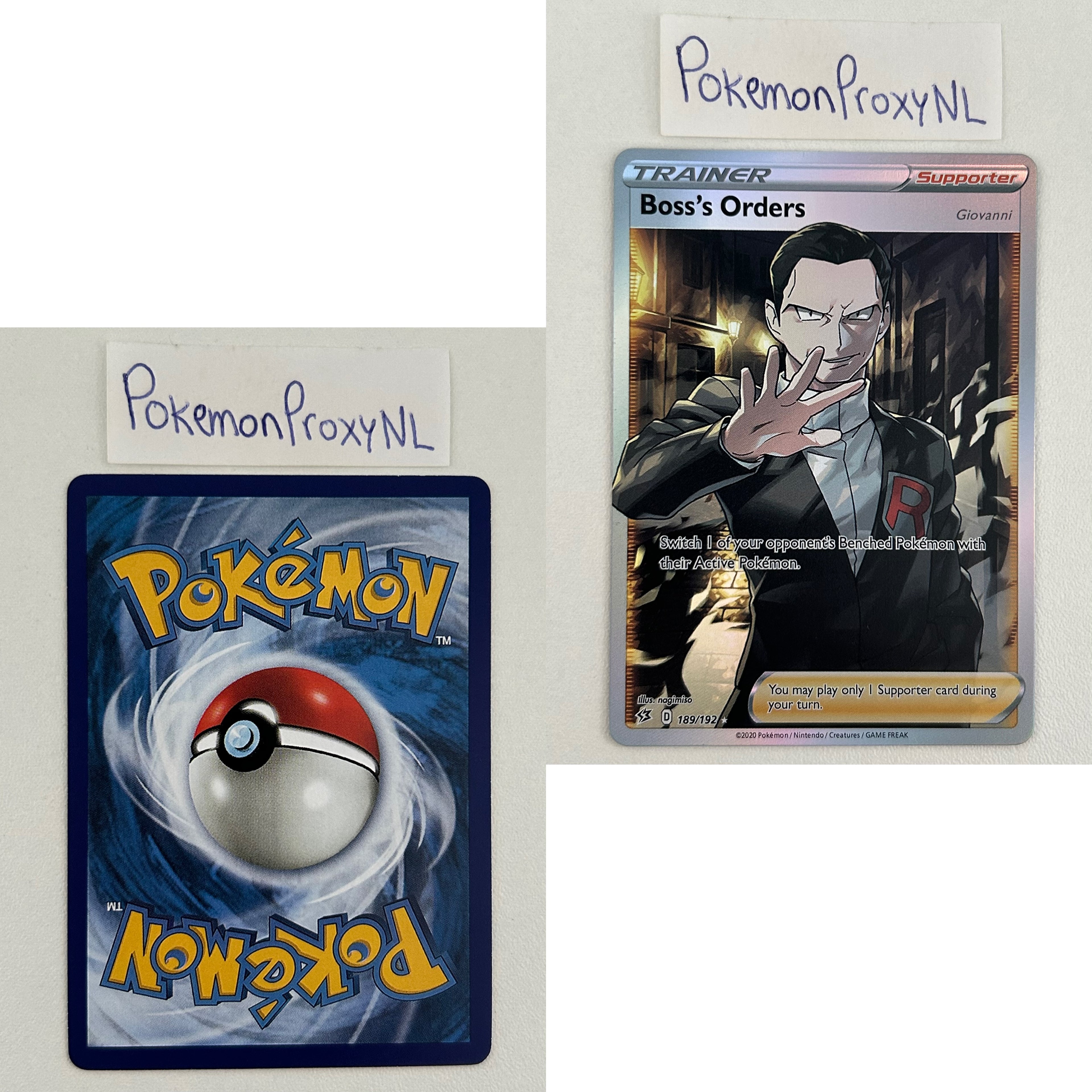 Rebel Clash Set (RCL) / 001/192 - 209/192 / 2020 / PROXY Pokémon TCG card(s)