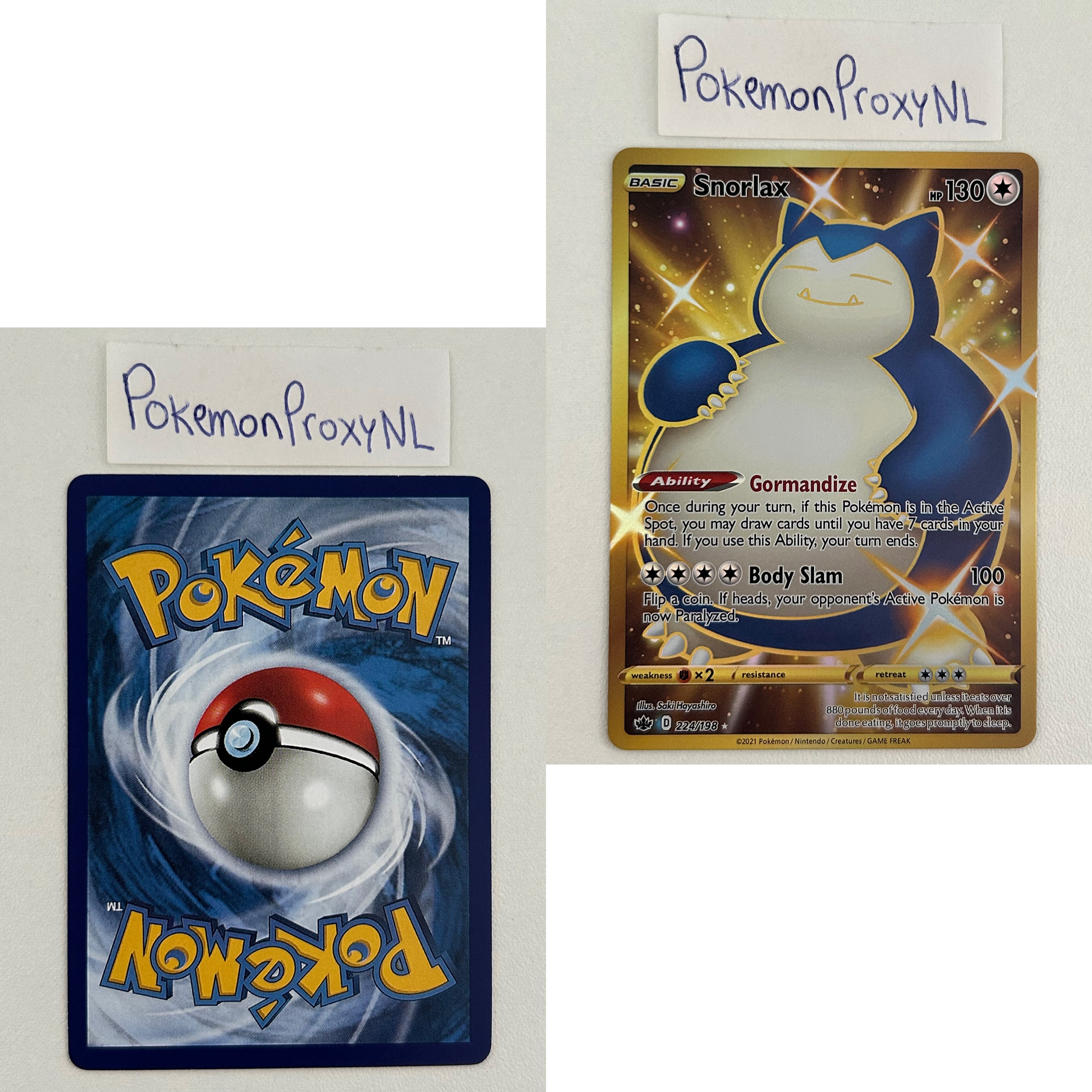 Chilling Reign Set (CRE) / 001/198 - 233/198 / 2021 / PROXY Pokémon TCG card(s)