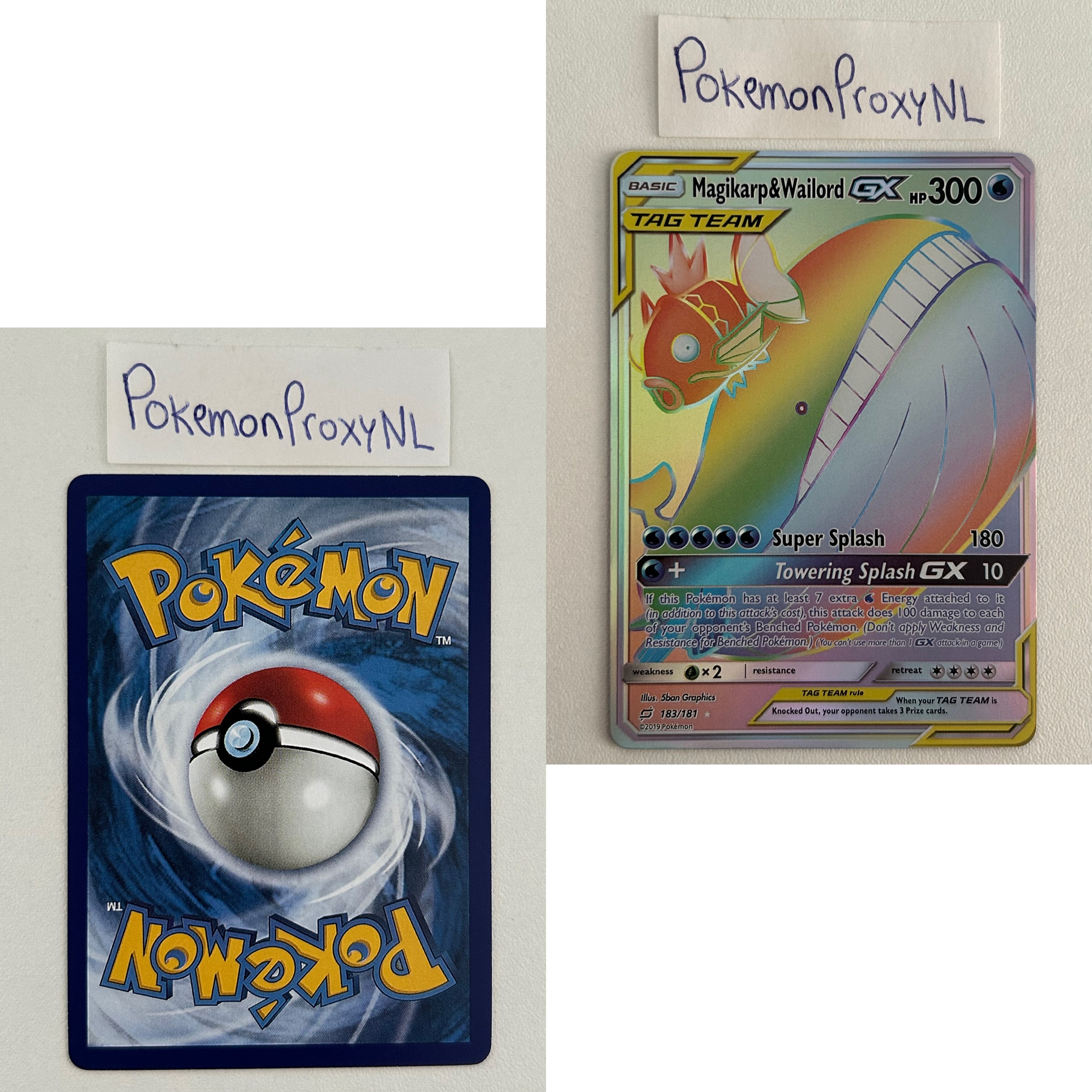 Team Up Set (TEU) / 1/181 - 196/181 / 2019 / PROXY Pokémon TCG card(s)