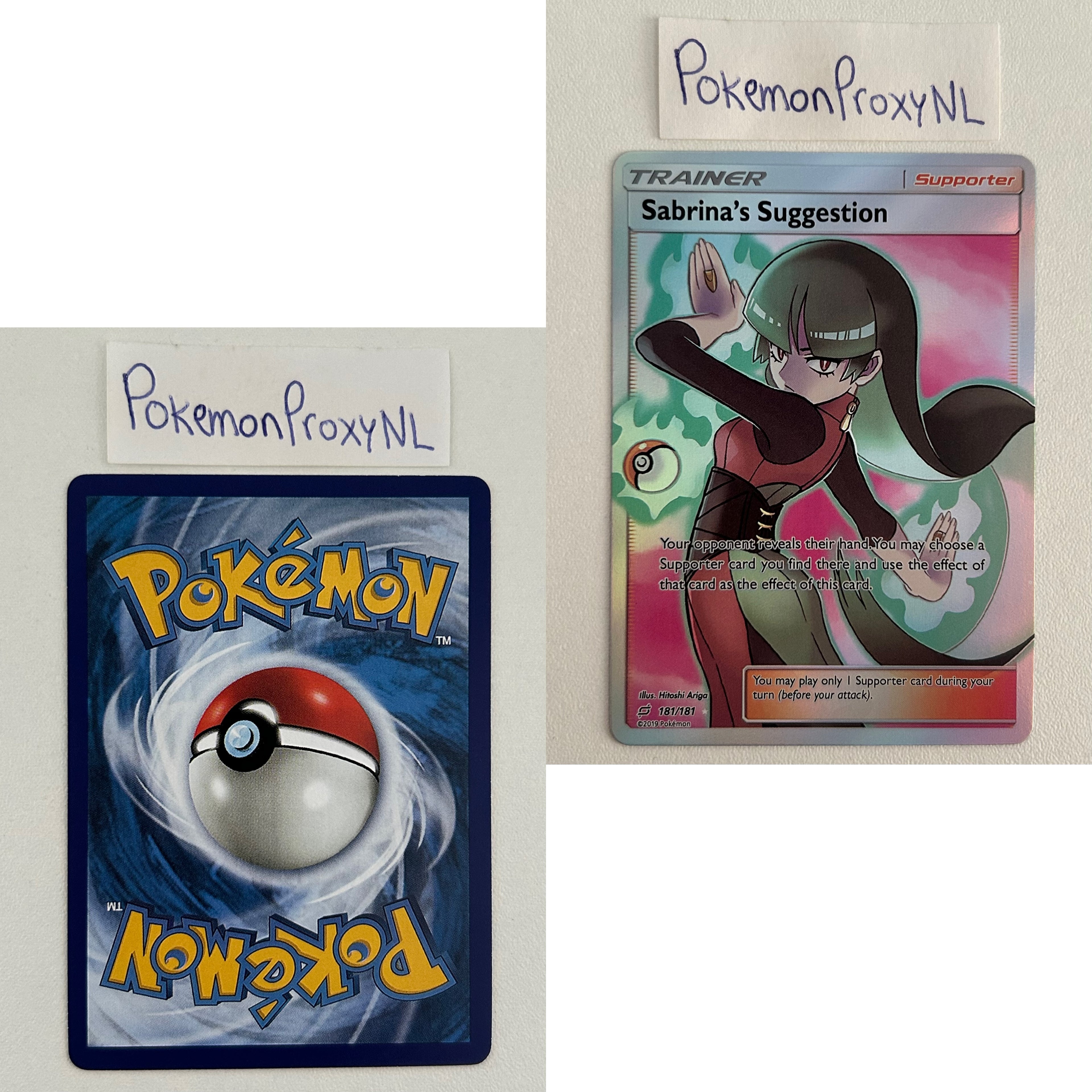 Team Up Set (TEU) / 1/181 - 196/181 / 2019 / PROXY Pokémon TCG card(s)