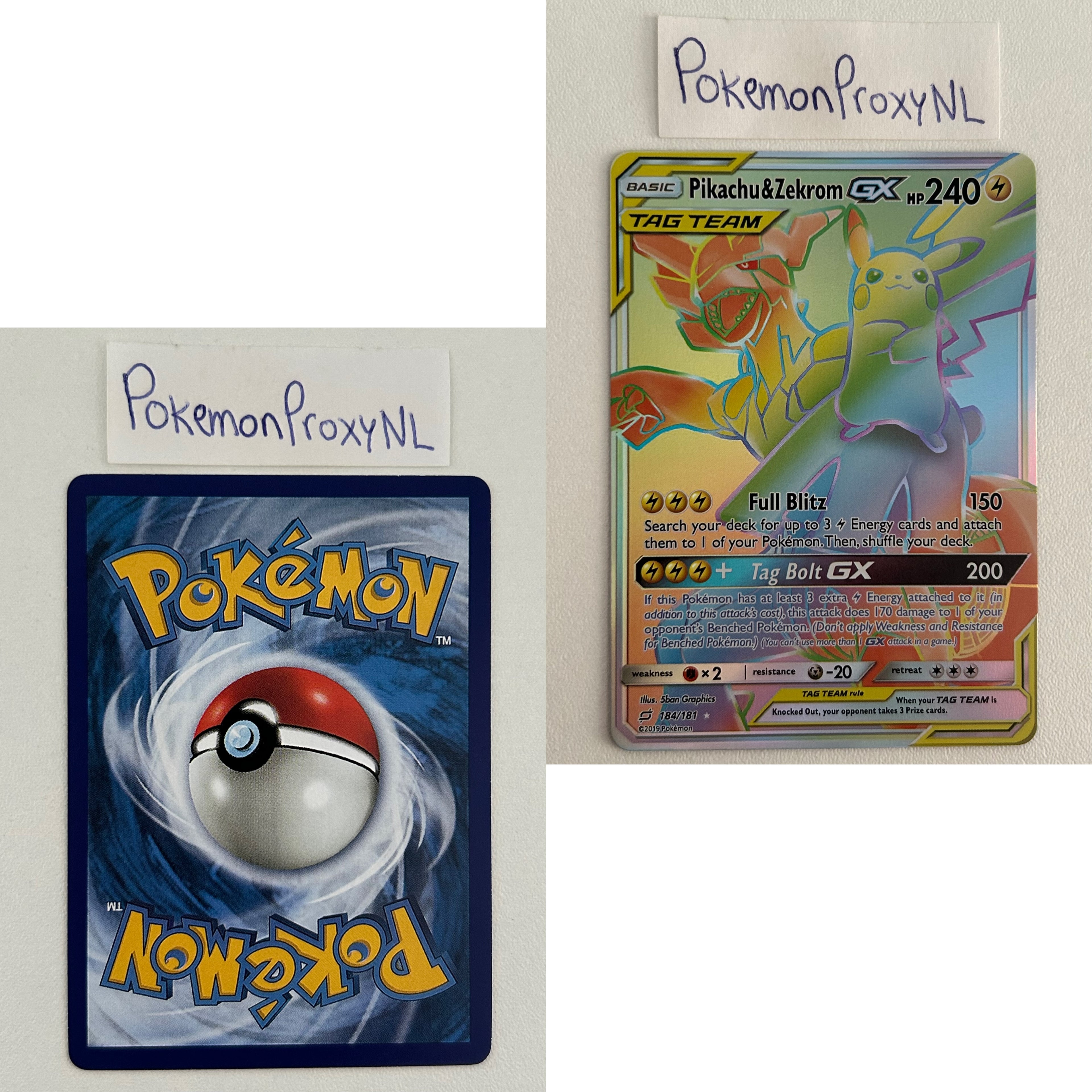 Team Up Set (TEU) / 1/181 - 196/181 / 2019 / PROXY Pokémon TCG card(s)