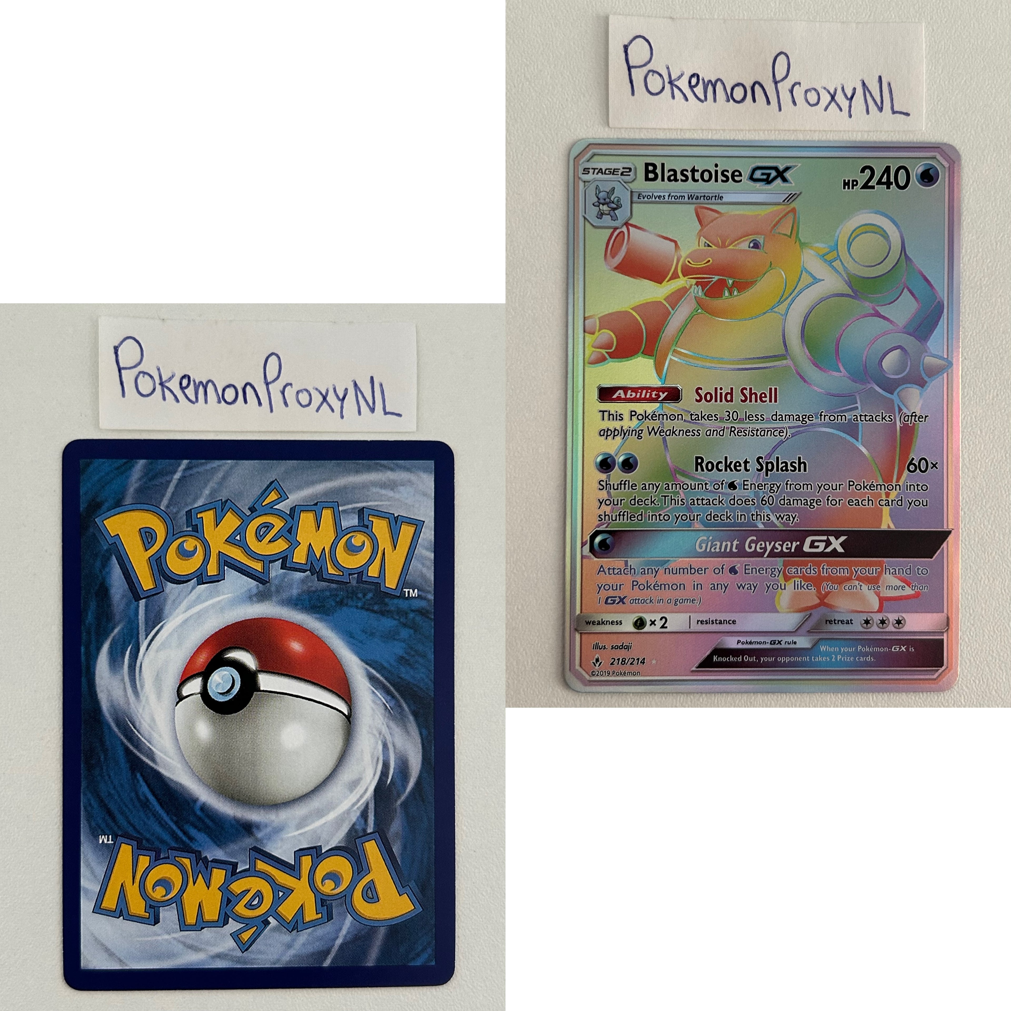 Unbroken Bonds Set (UNB) / 1/214 - 195a/214 / 2019 / PROXY Pokémon TCG card(s)