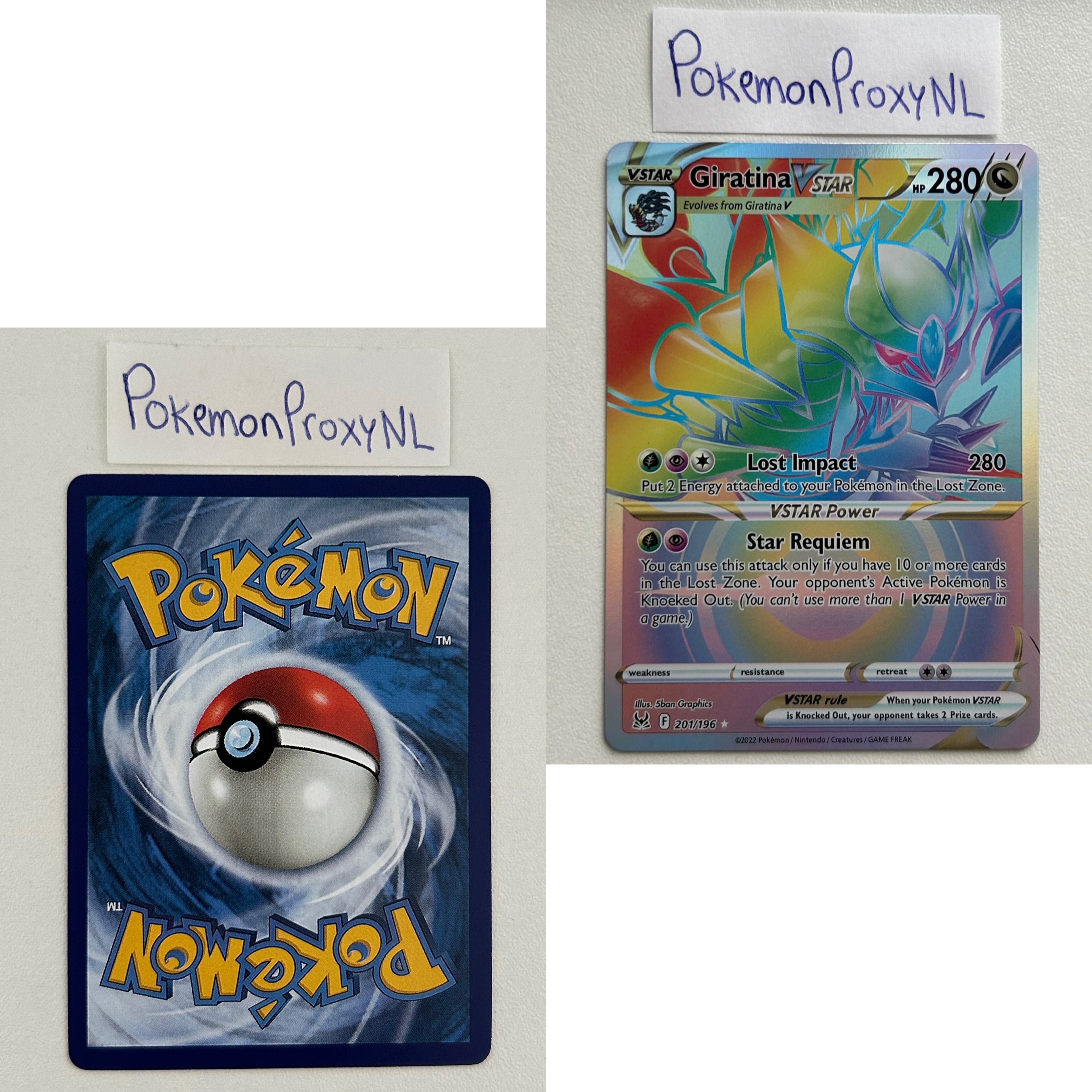 Lost Origins Set (LOR) / 001/196 - TG30/TG30 / 2022 / PROXY Pokémon TCG card(s)