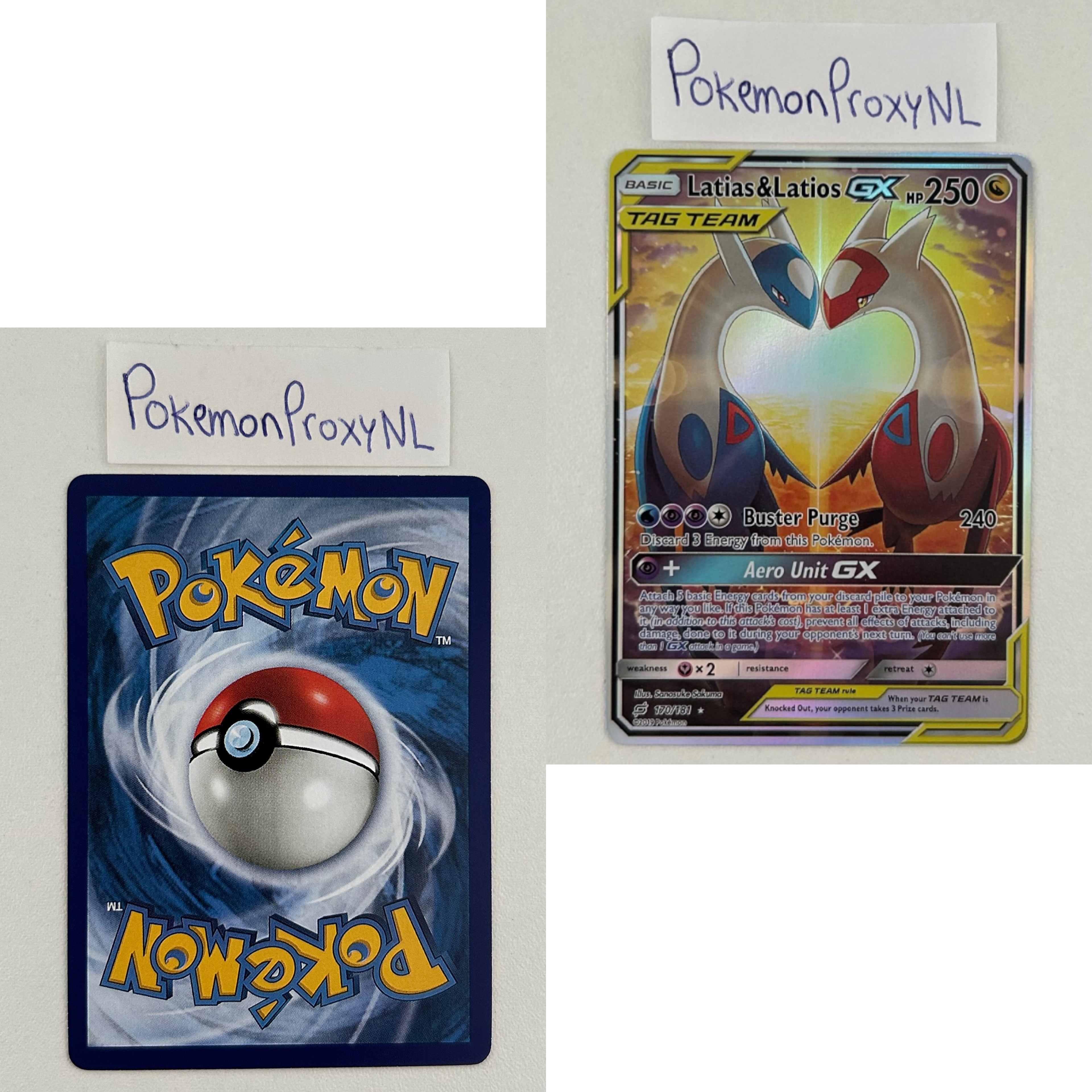 Team Up Set (TEU) / 1/181 - 196/181 / 2019 / PROXY Pokémon TCG card(s)