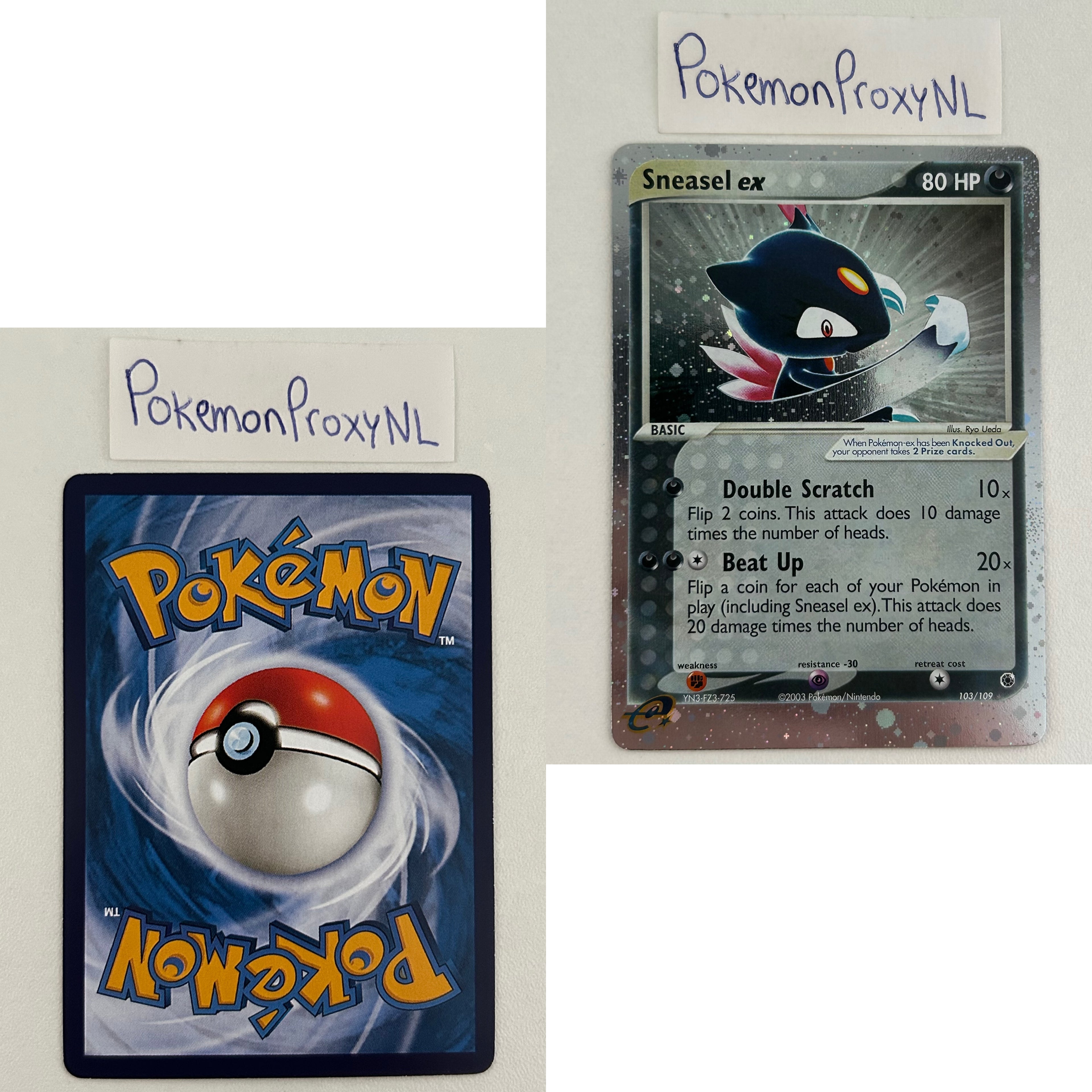 Ruby & Sapphire Set (RS) / 1/109 - 109/109 / 2003 / PROXY Pokémon TCG card(s)