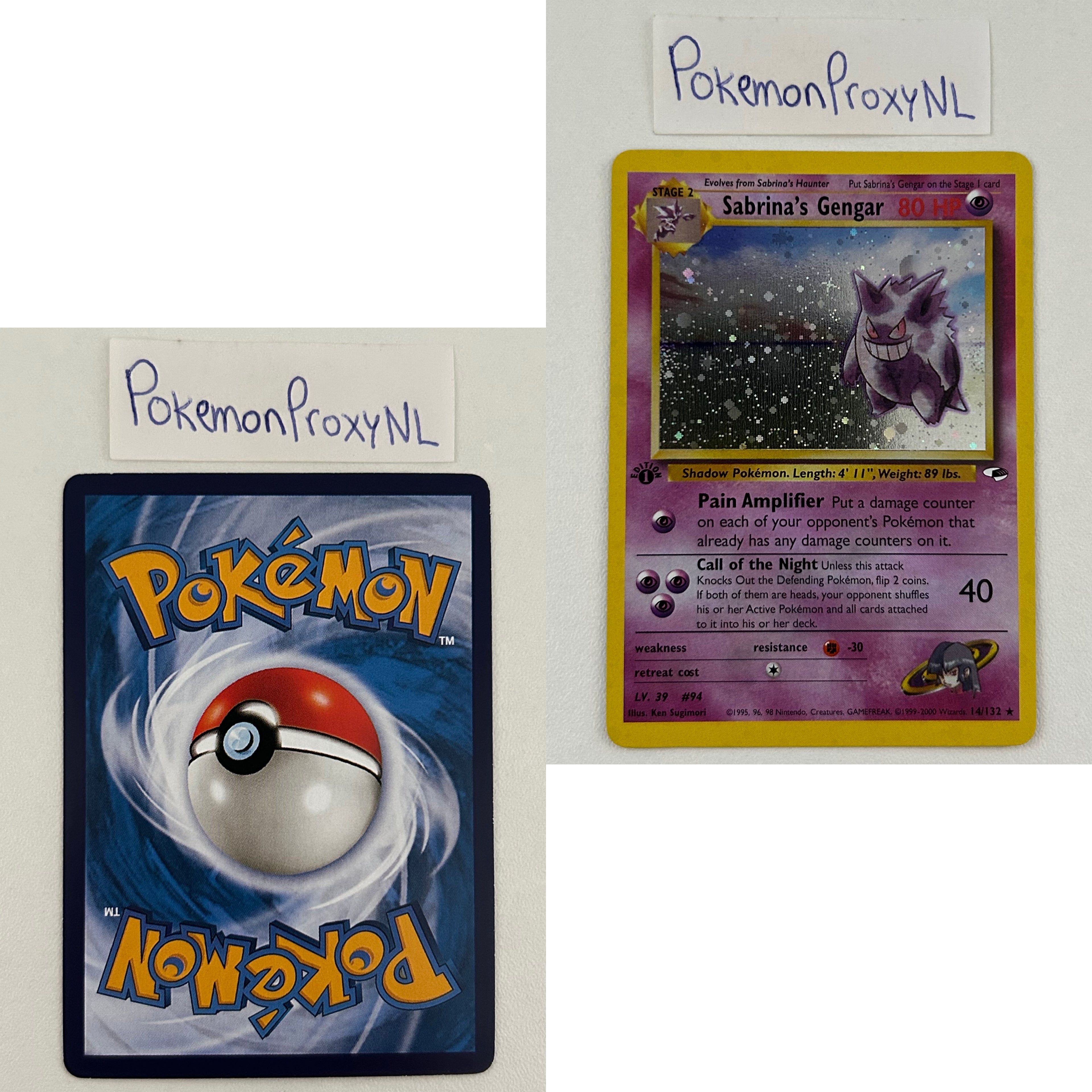 Gym Heroes Set (first edition) (G1) / 1/132 - 132/132 / 1999 / PROXY Pokémon TCG card(s)