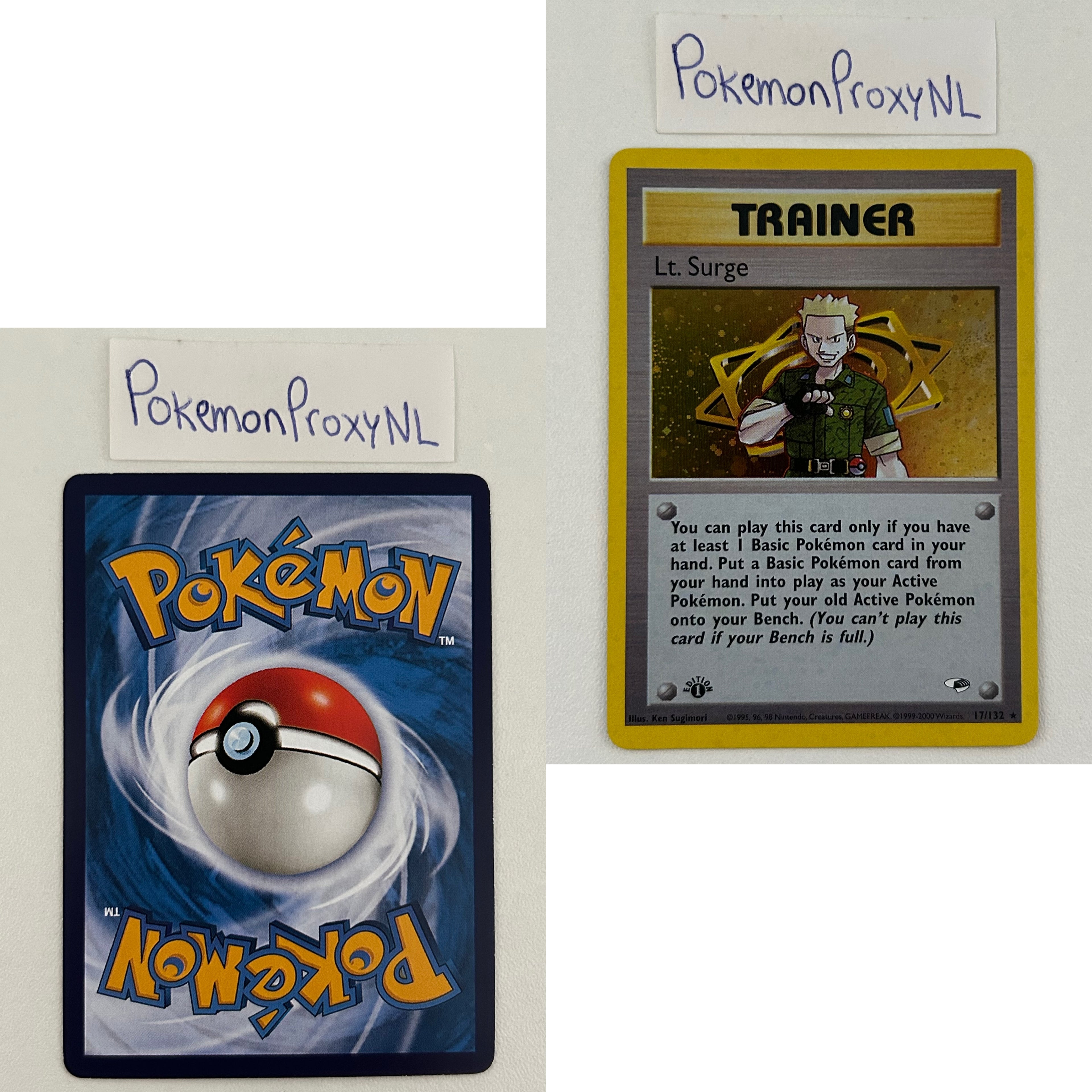 Gym Heroes Set (first edition) (G1) / 1/132 - 132/132 / 1999 / PROXY Pokémon TCG card(s)