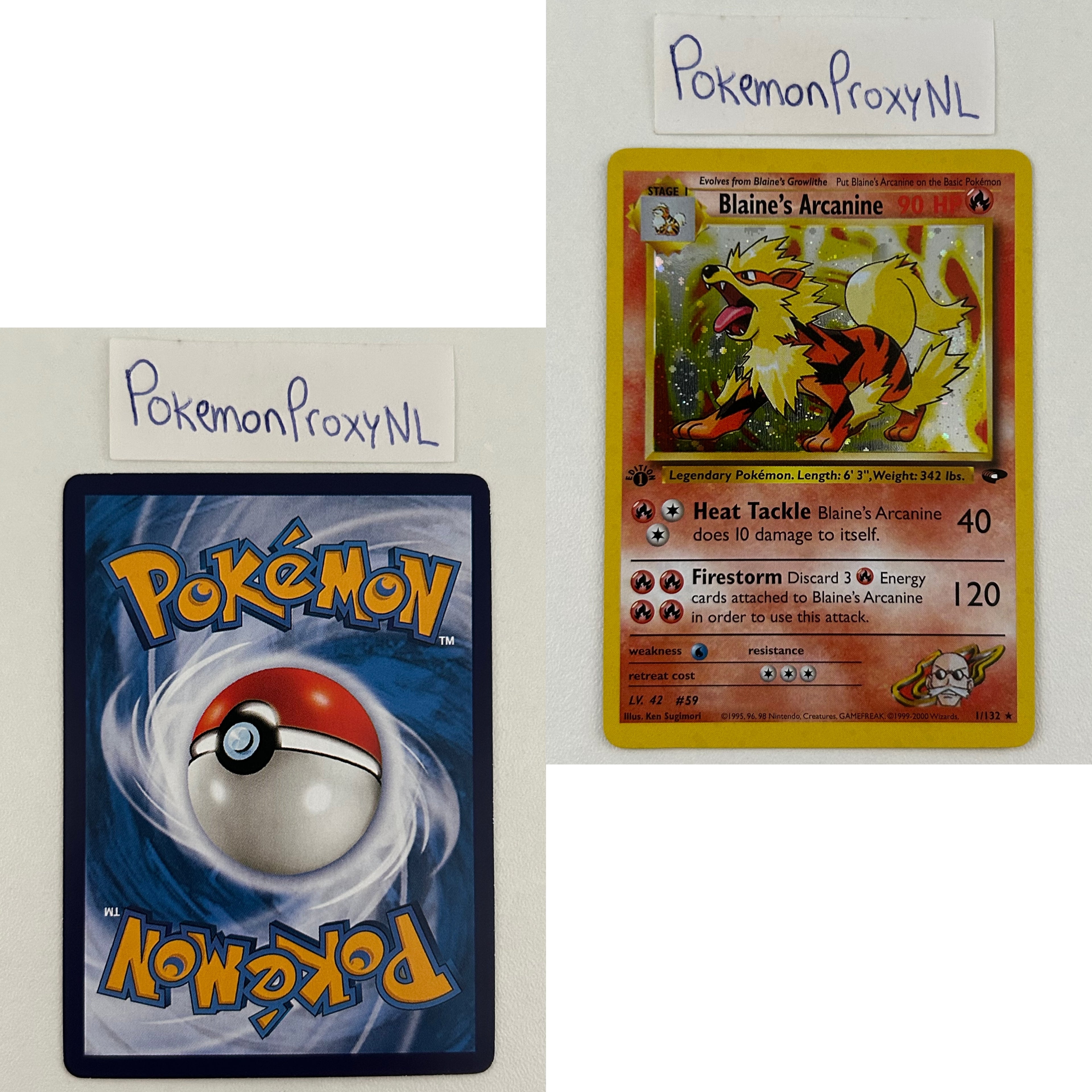 Gym Challenge Set (first edition) (G2) / 1/132 - 132/132 / 1999 / PROXY Pokémon TCG card(s)