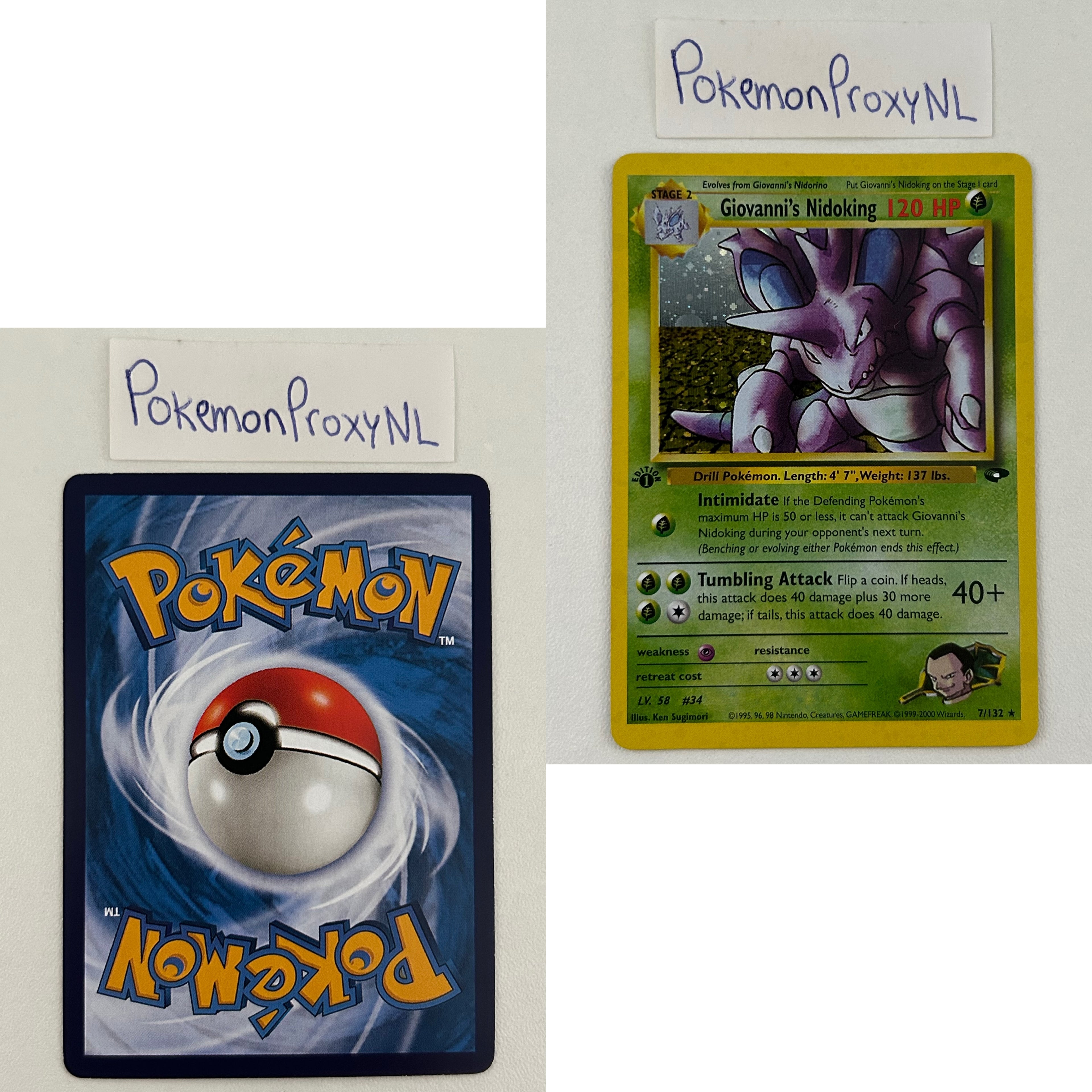 Gym Challenge Set (first edition) (G2) / 1/132 - 132/132 / 1999 / PROXY Pokémon TCG card(s)